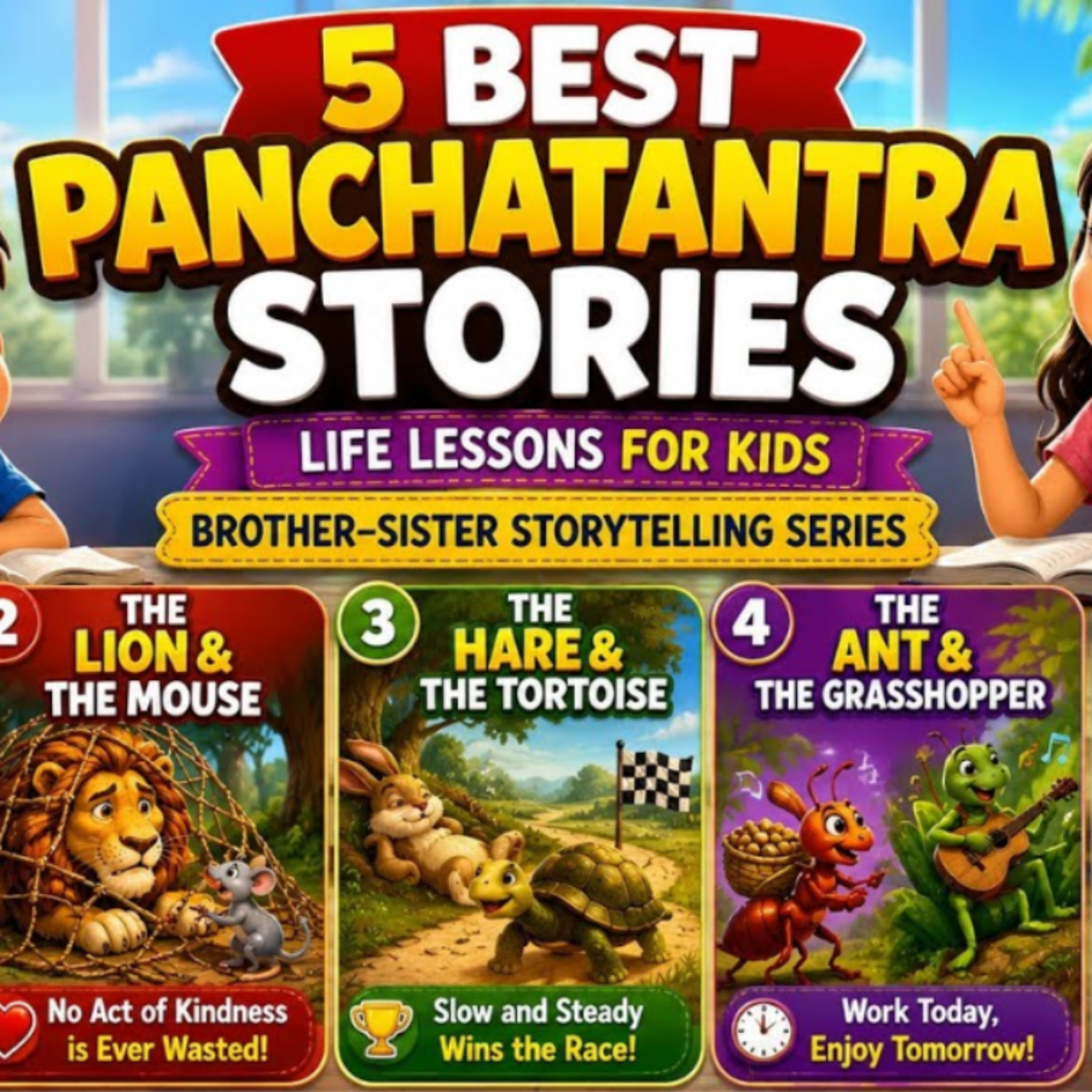 Panchatantra Stories for Kids | Brother-Sister Storytelling Series | Life Lessons for Children