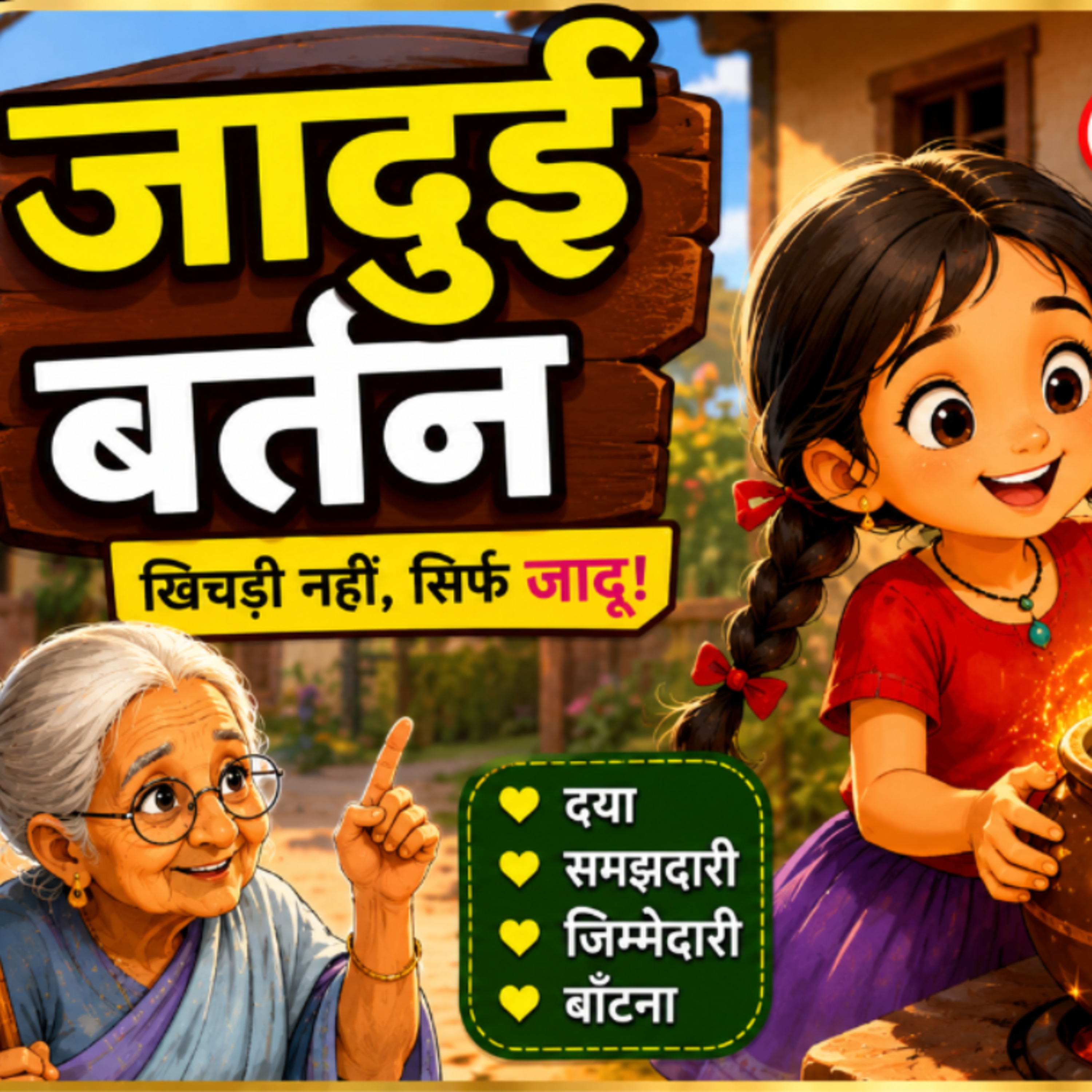 जादुई बर्तन | moral hindi story | magical story for kids | bedtime stories 