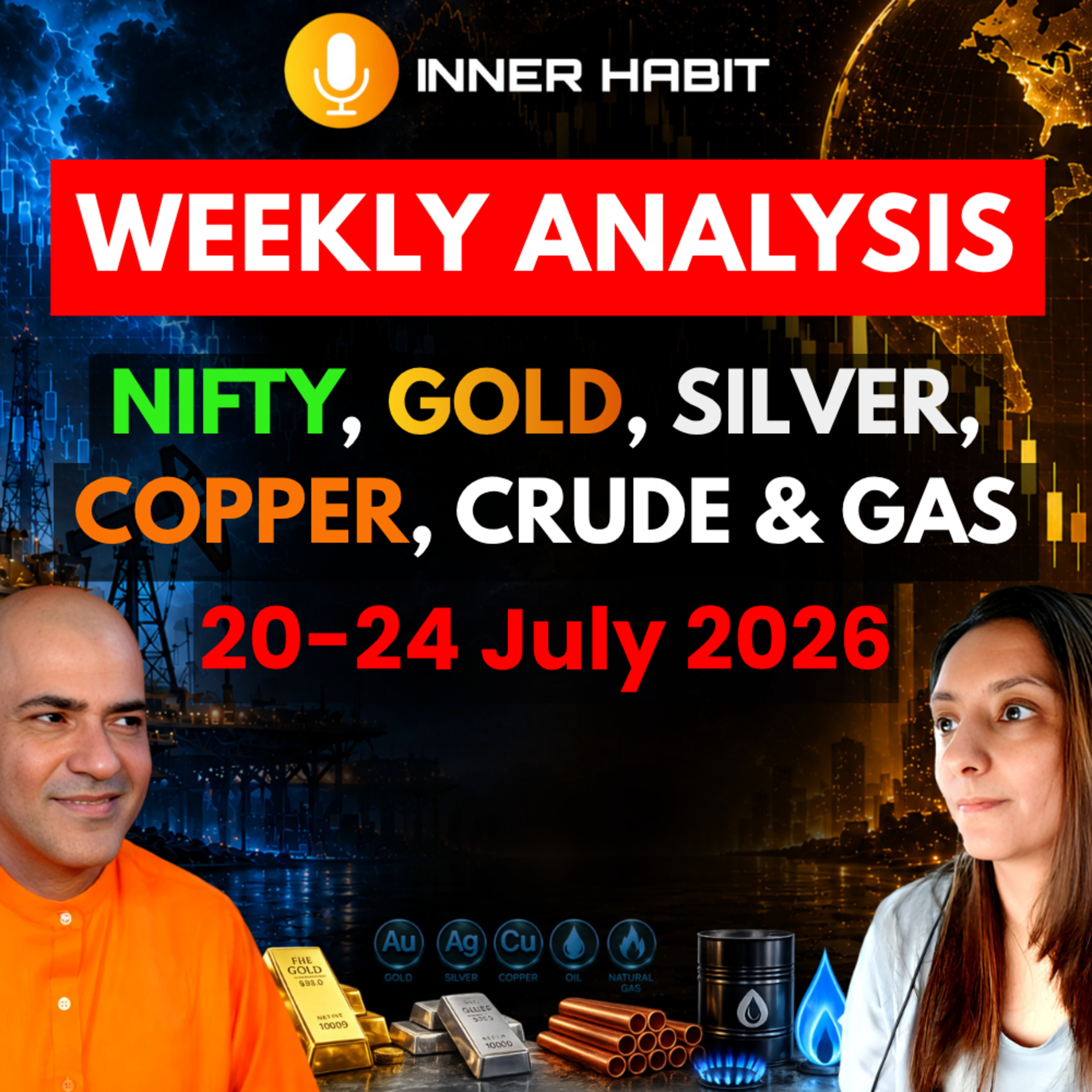 Weekly Prediction 20 - 24 July 2026: Gold, Silver, Bank Nifty, Crude Oil WTI & Natural Gas Forecast episode artwork