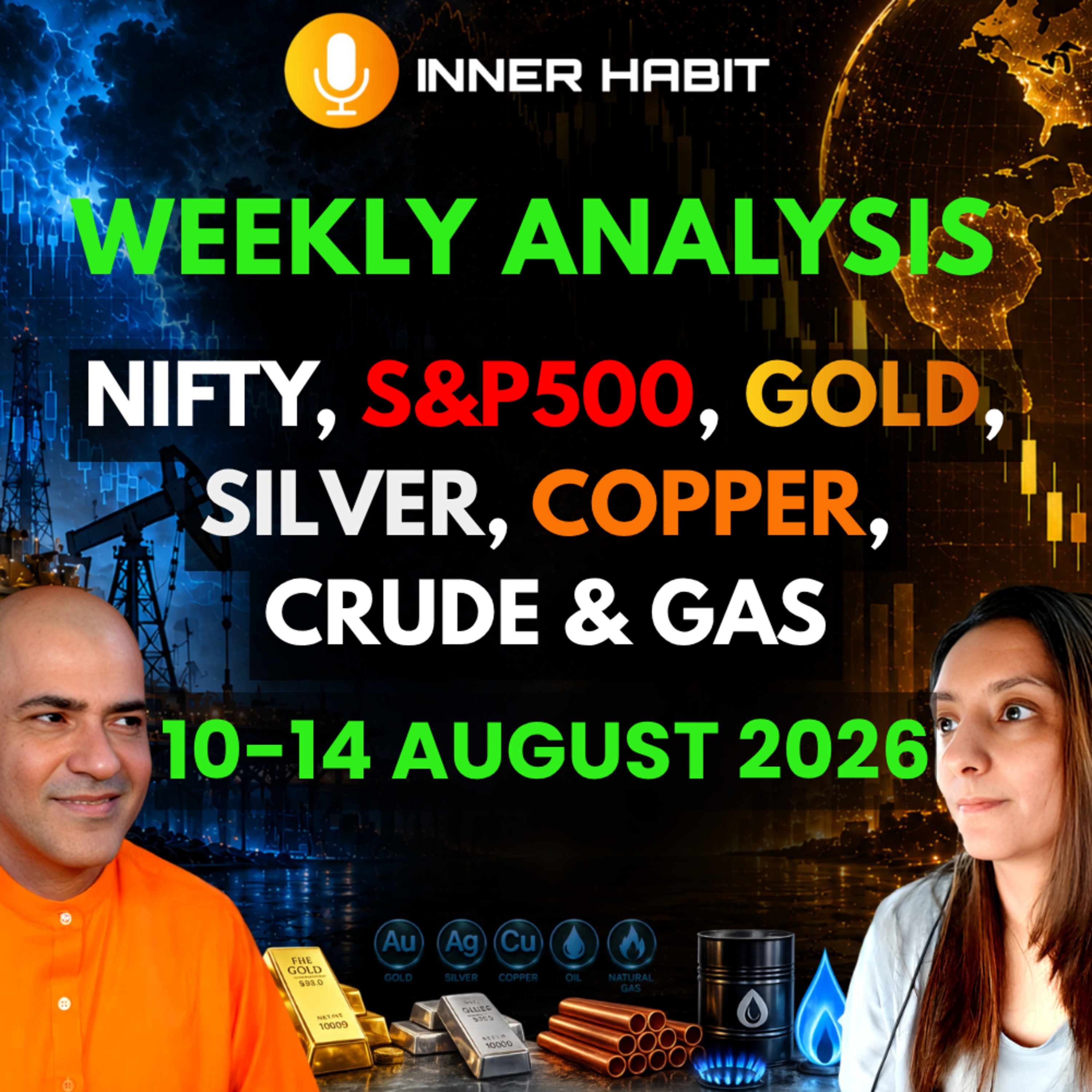 NIFTY & BANK NIFTY PREDICTION | GOLD, SILVER, COPPER & CRUDE OIL | 10–14 AUGUST 2026 episode artwork