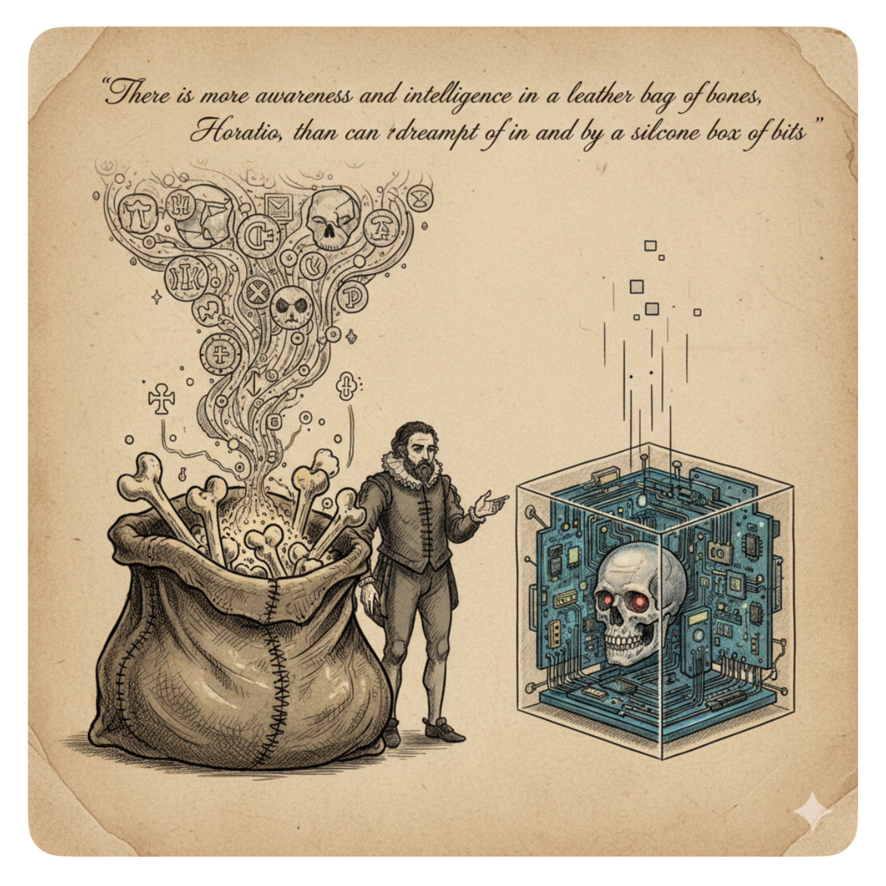 “There is more awareness and intelligence in a leather bag of bones, Horatio, episode artwork