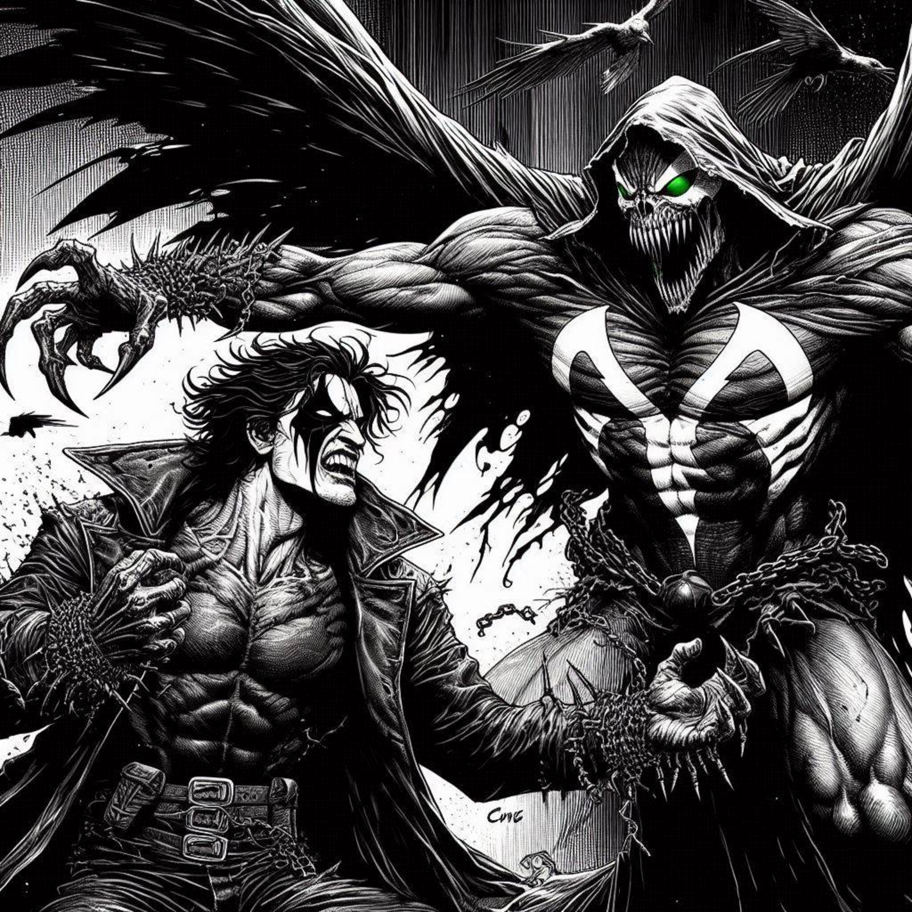 Resurrección y Venganza: El Cuervo y Spawn, Héroes de las Sombras #9 episode artwork