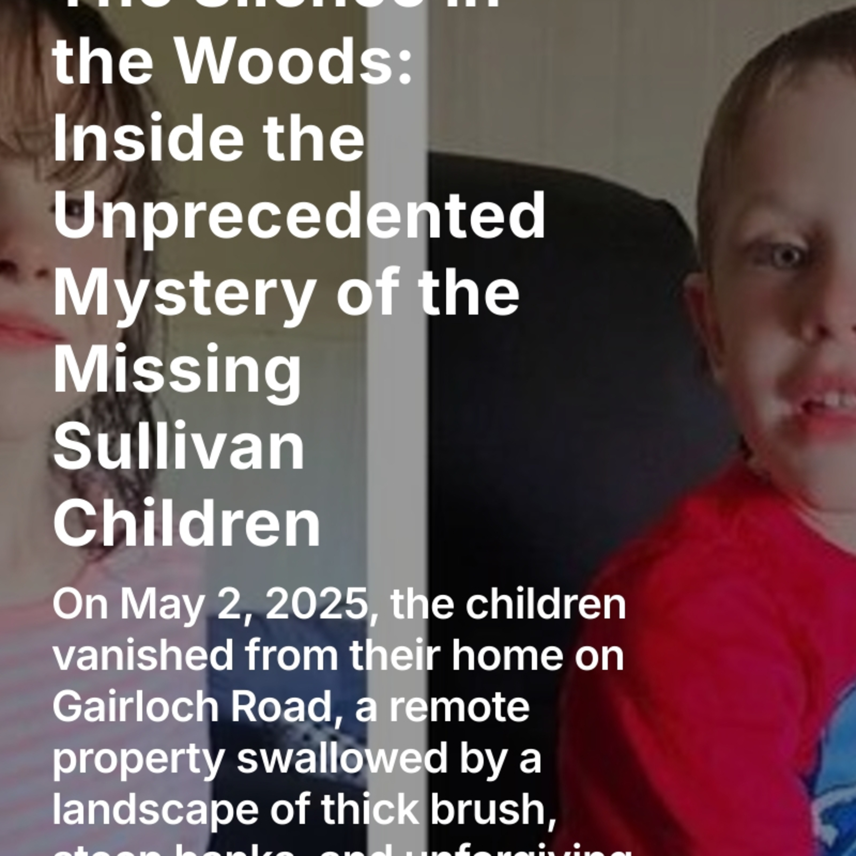 The Silence in the Woods: Inside the Unprecedented Mystery of the Missing Sullivan Children episode artwork