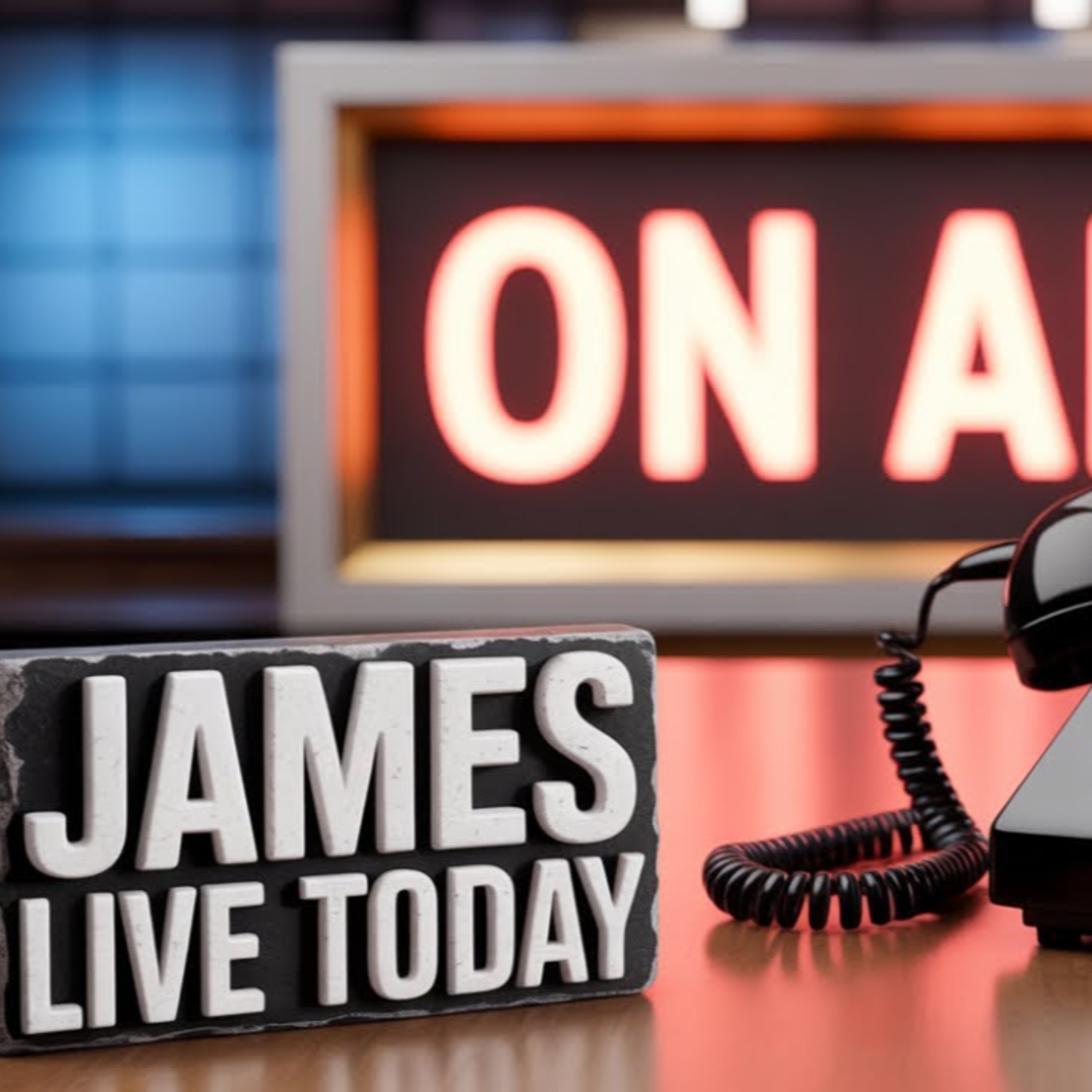 Join James for a special broadcast featuring live news and engaging discussions episode artwork