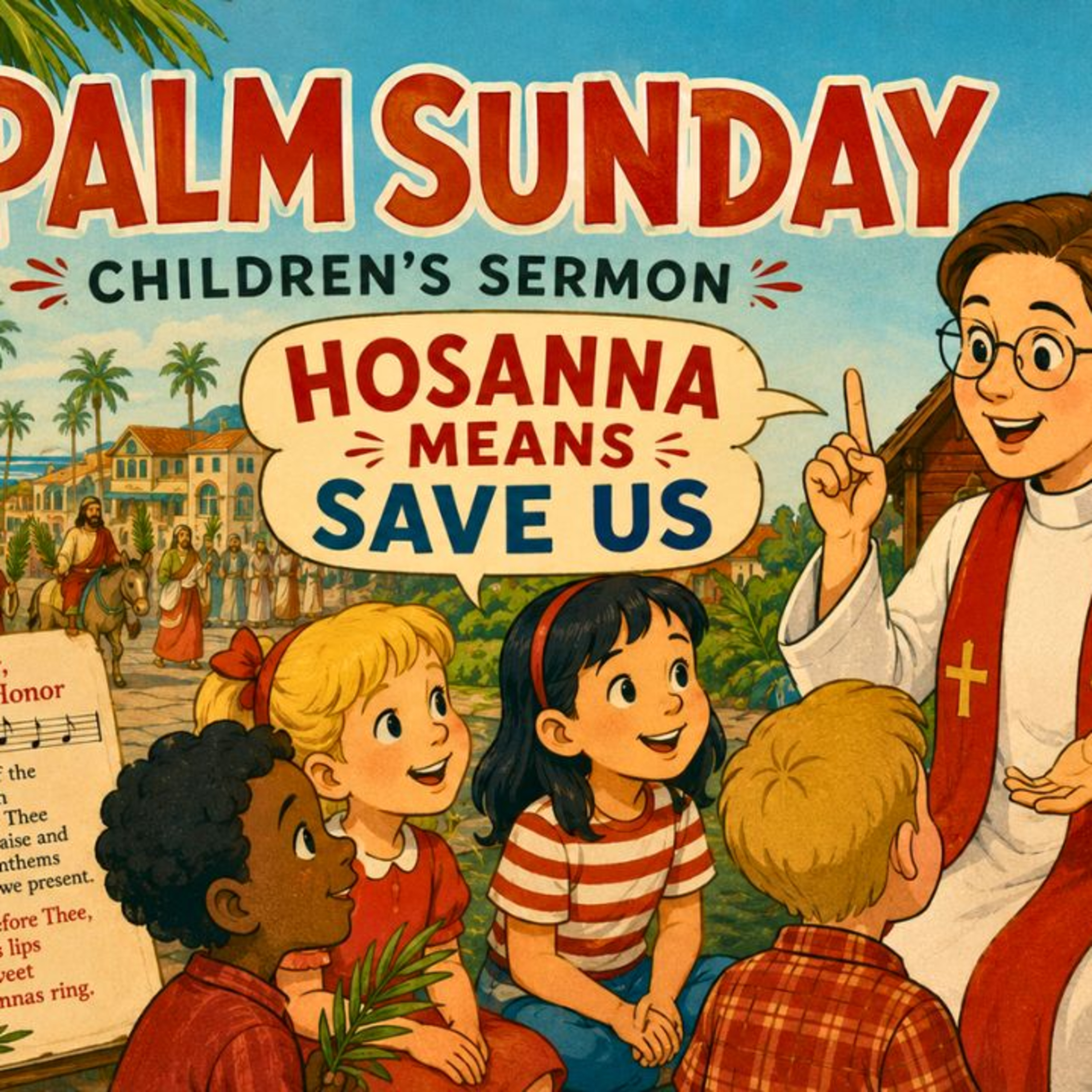 Palm Sunday Children’s Sermon: Hosanna Means Save Us