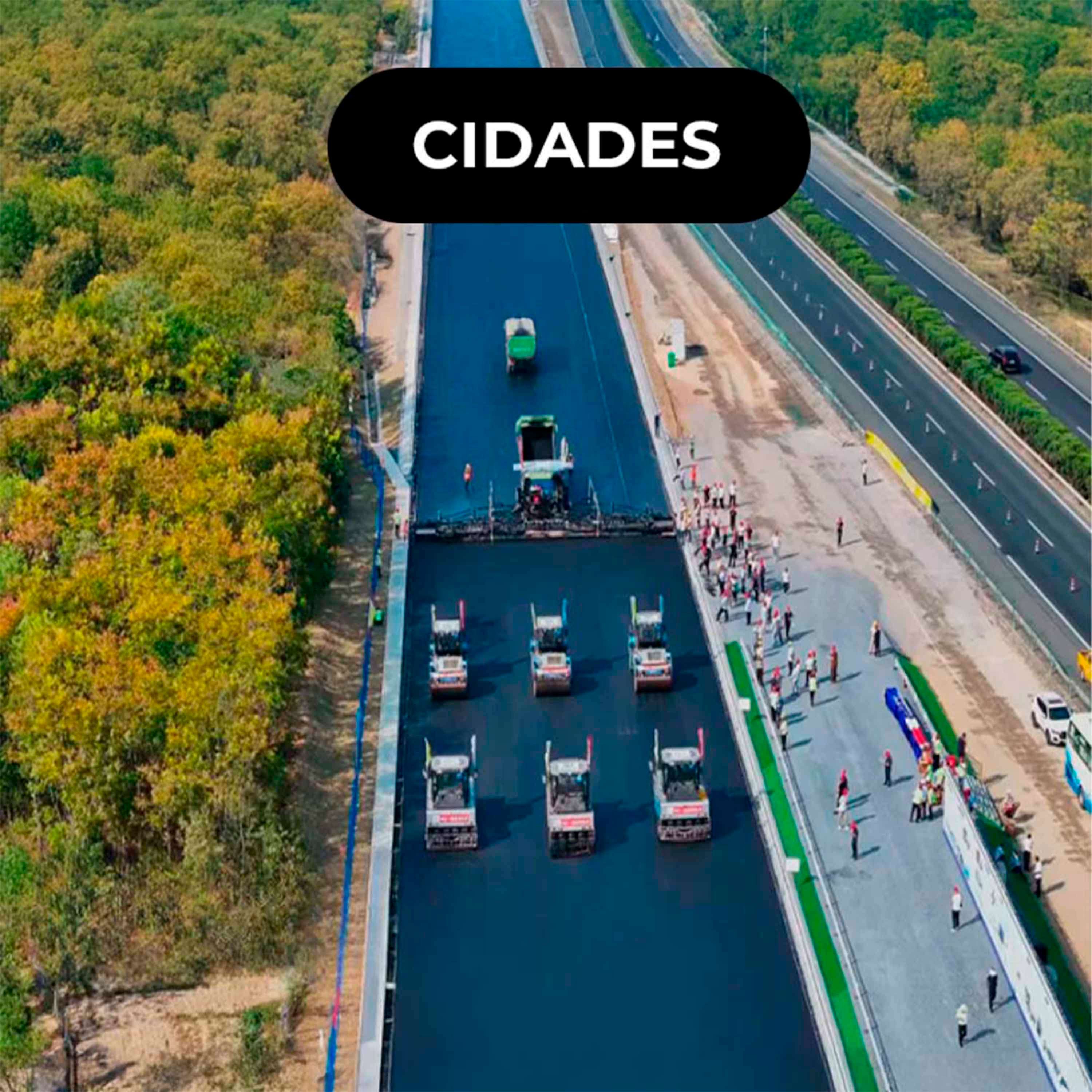 🛣️ Robôs remodelam 158 km de autoestrada na China