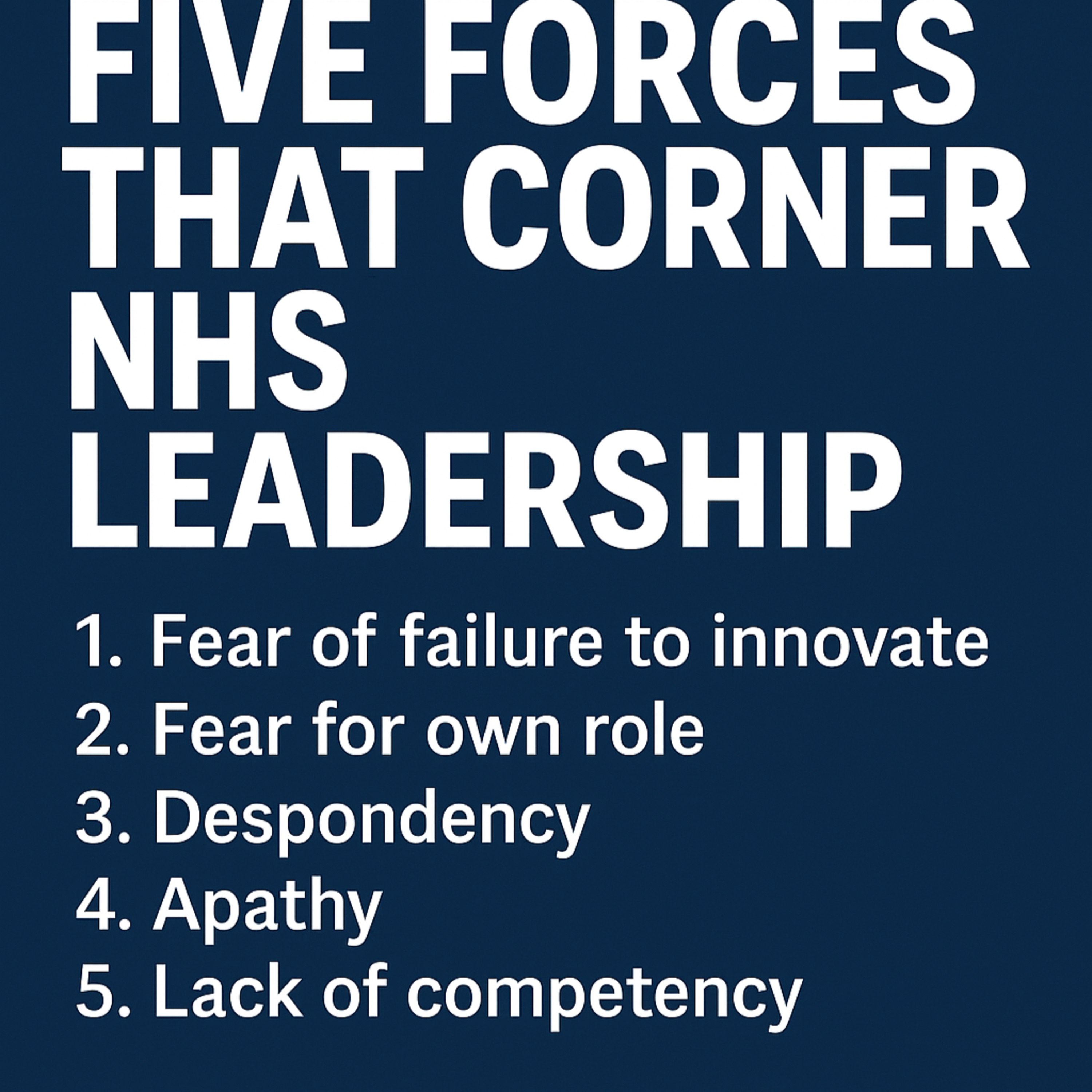 Despondency - why NHs leaders fail episode artwork