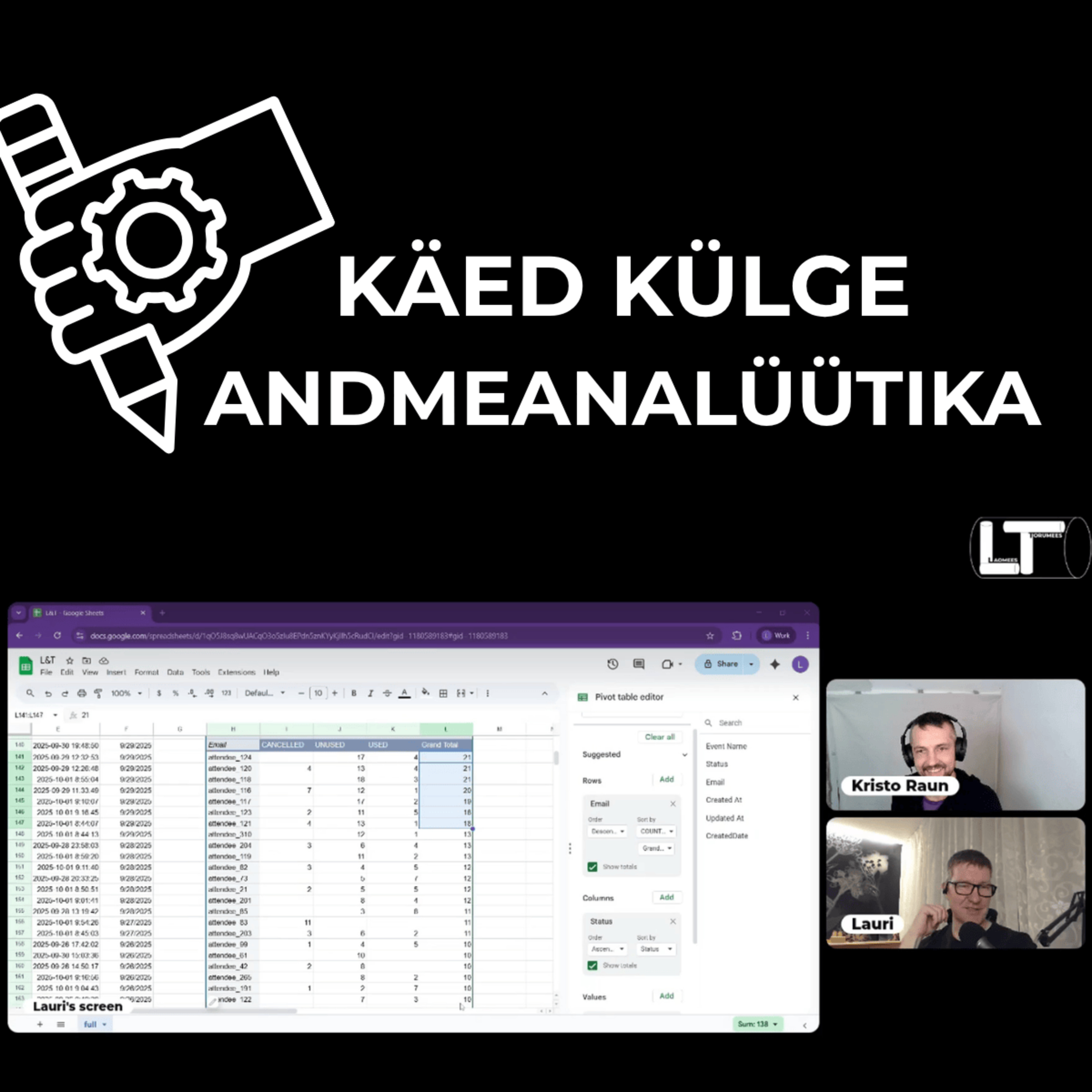 #062 | KÄED KÜLGE - andmeanalüütika konverentsi külastajate näitel Google Sheetsis episode artwork