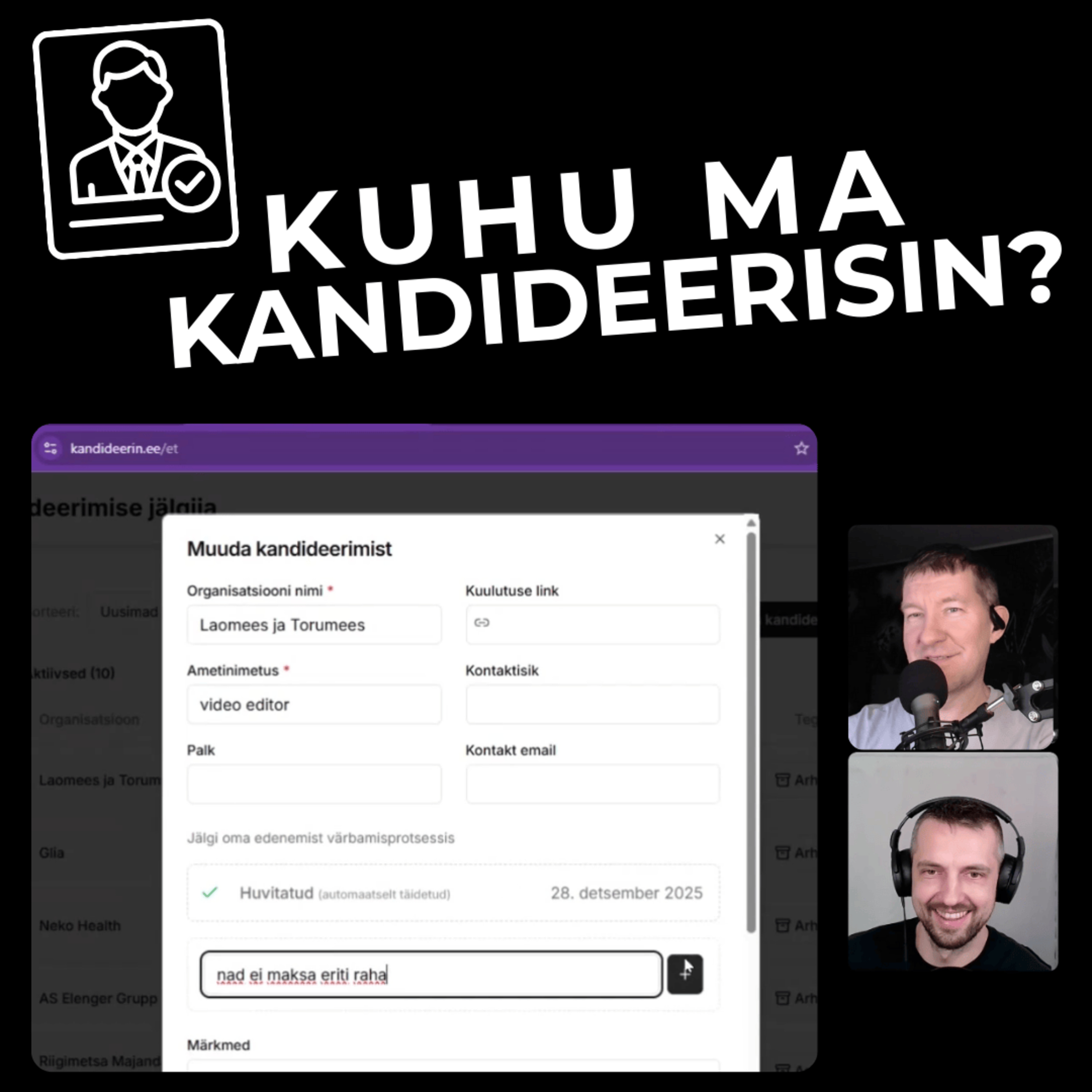 #076 | Tööotsingute ja kandideerimiste jälgimine. Mis on kavatsuse andmed? episode artwork