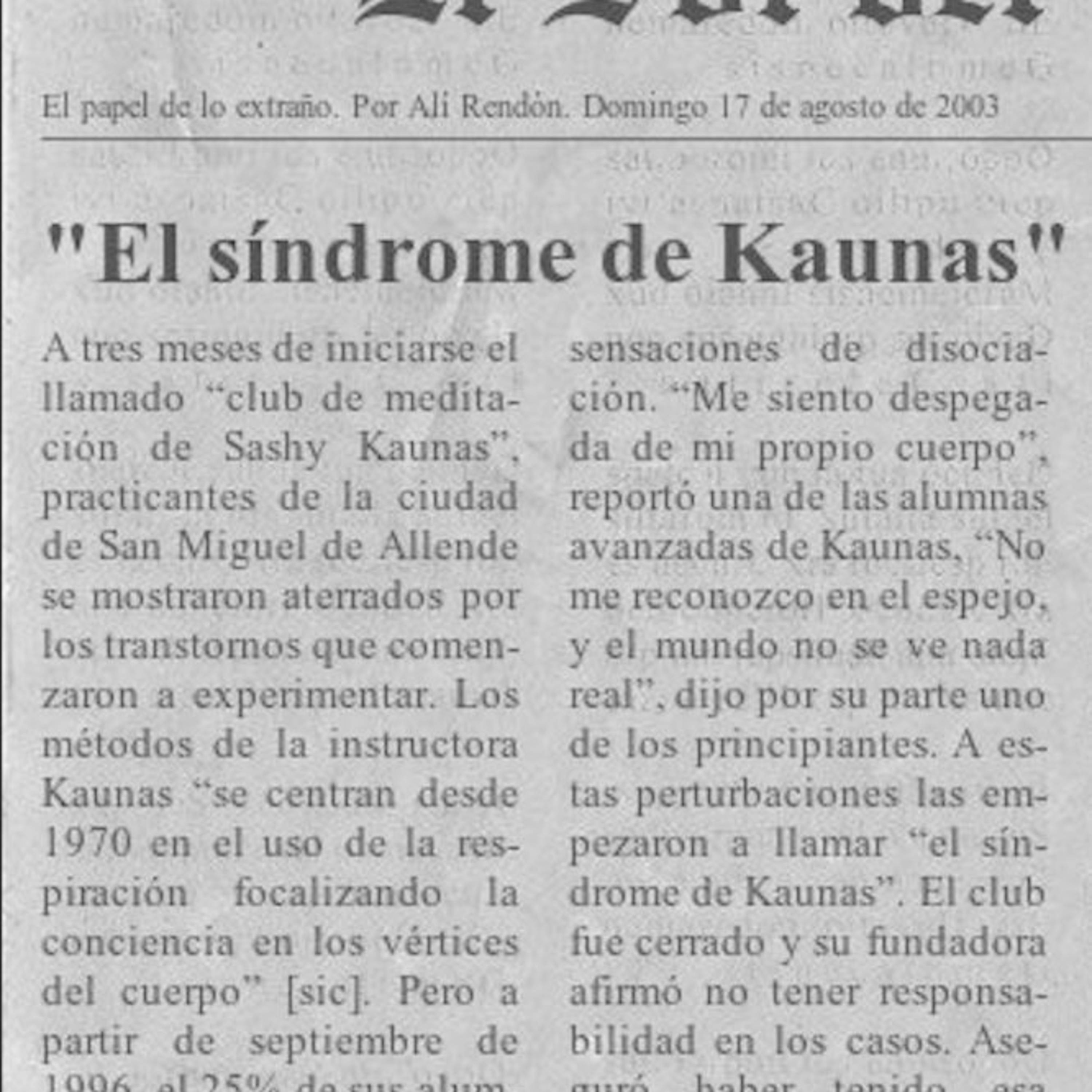 El Papel de lo Extraño