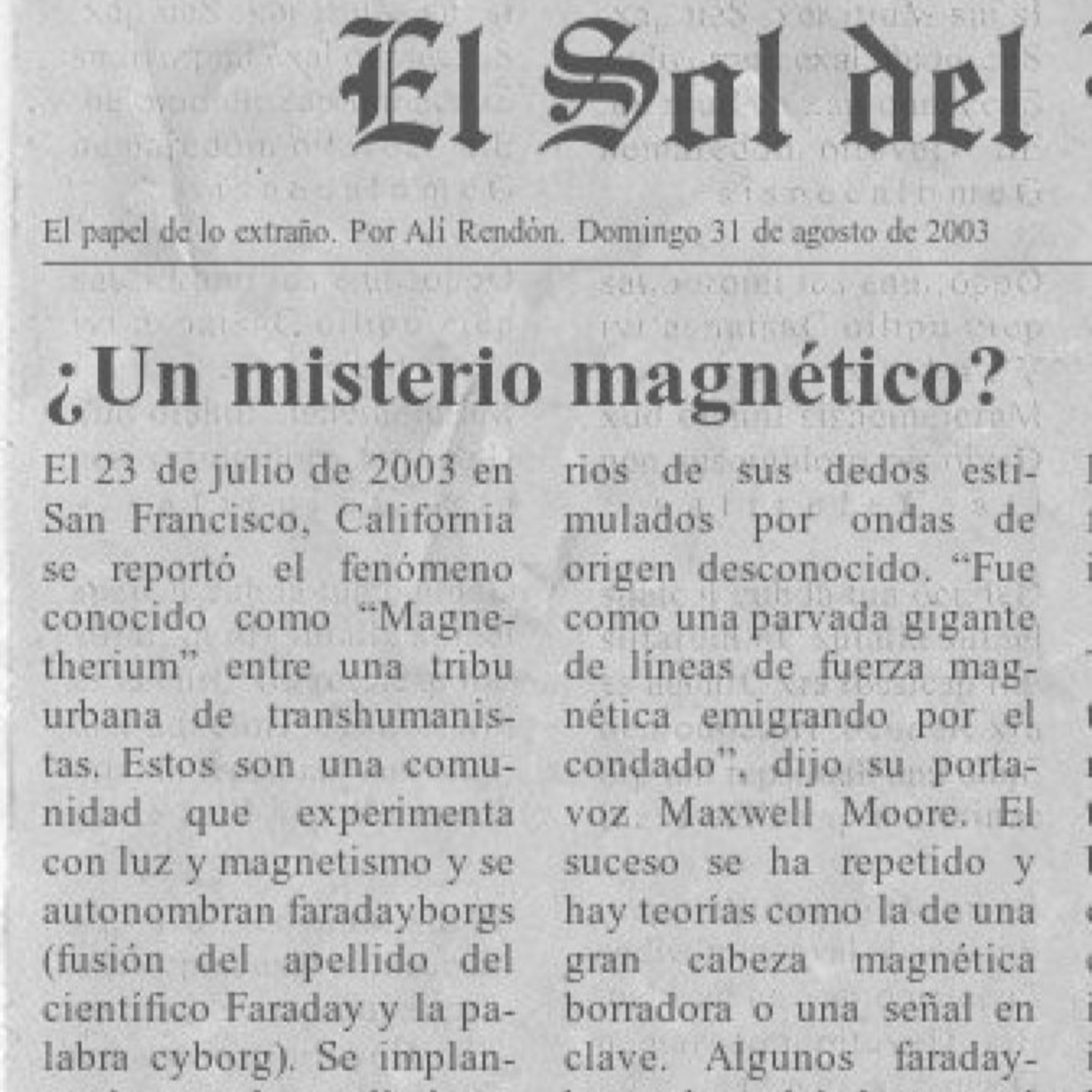 El Papel de lo Extraño