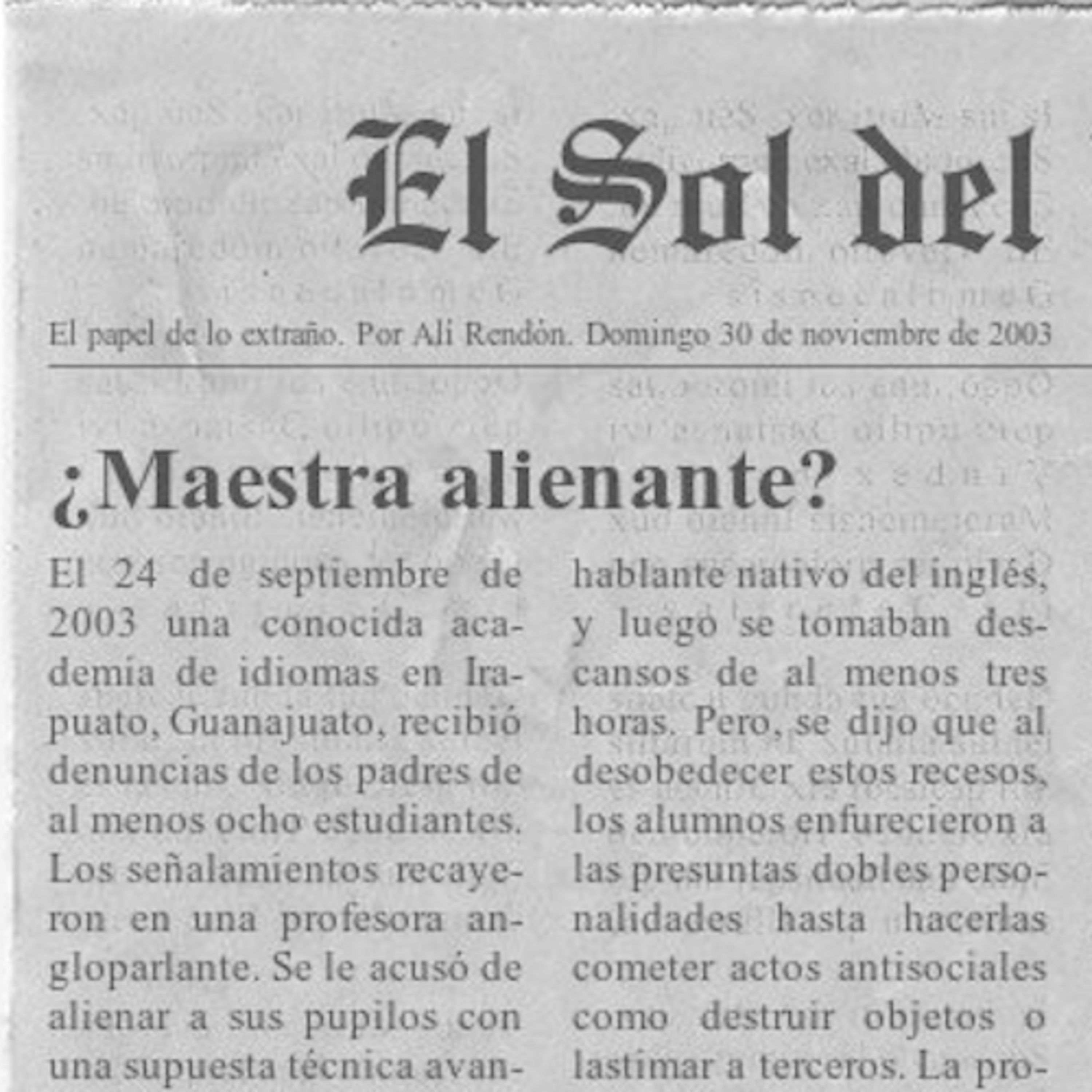 Portada de El Papel de lo Extraño