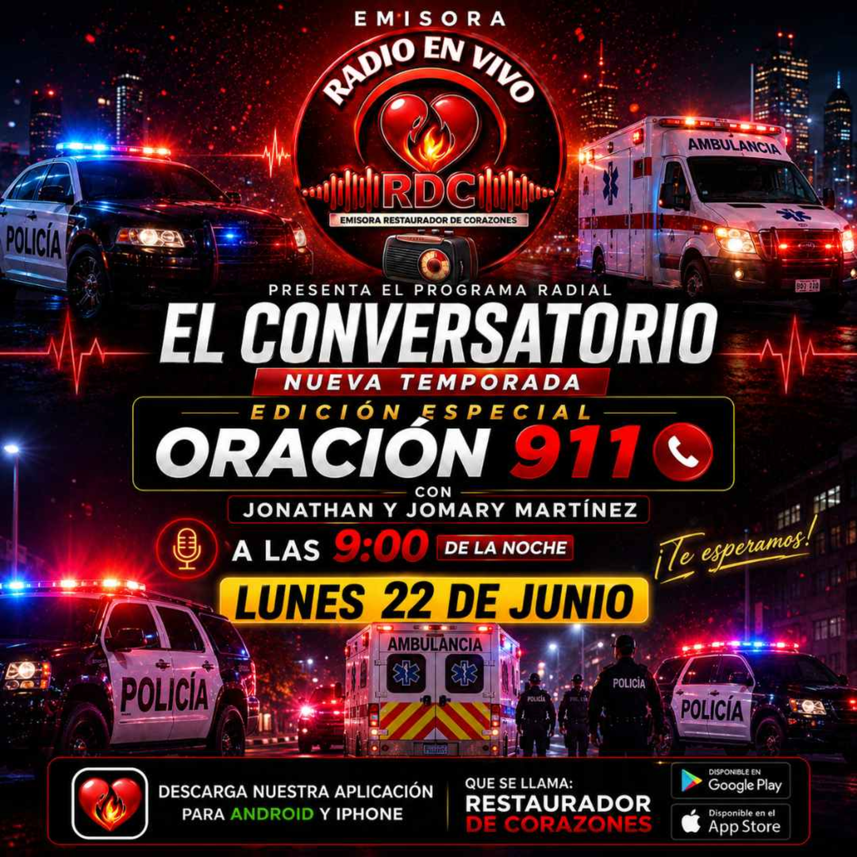 El Conversatorio _Oracion 911_ Jonathan & Jomary Martinez _Clamor _Oraciones (Junio 22,2026)  episode artwork