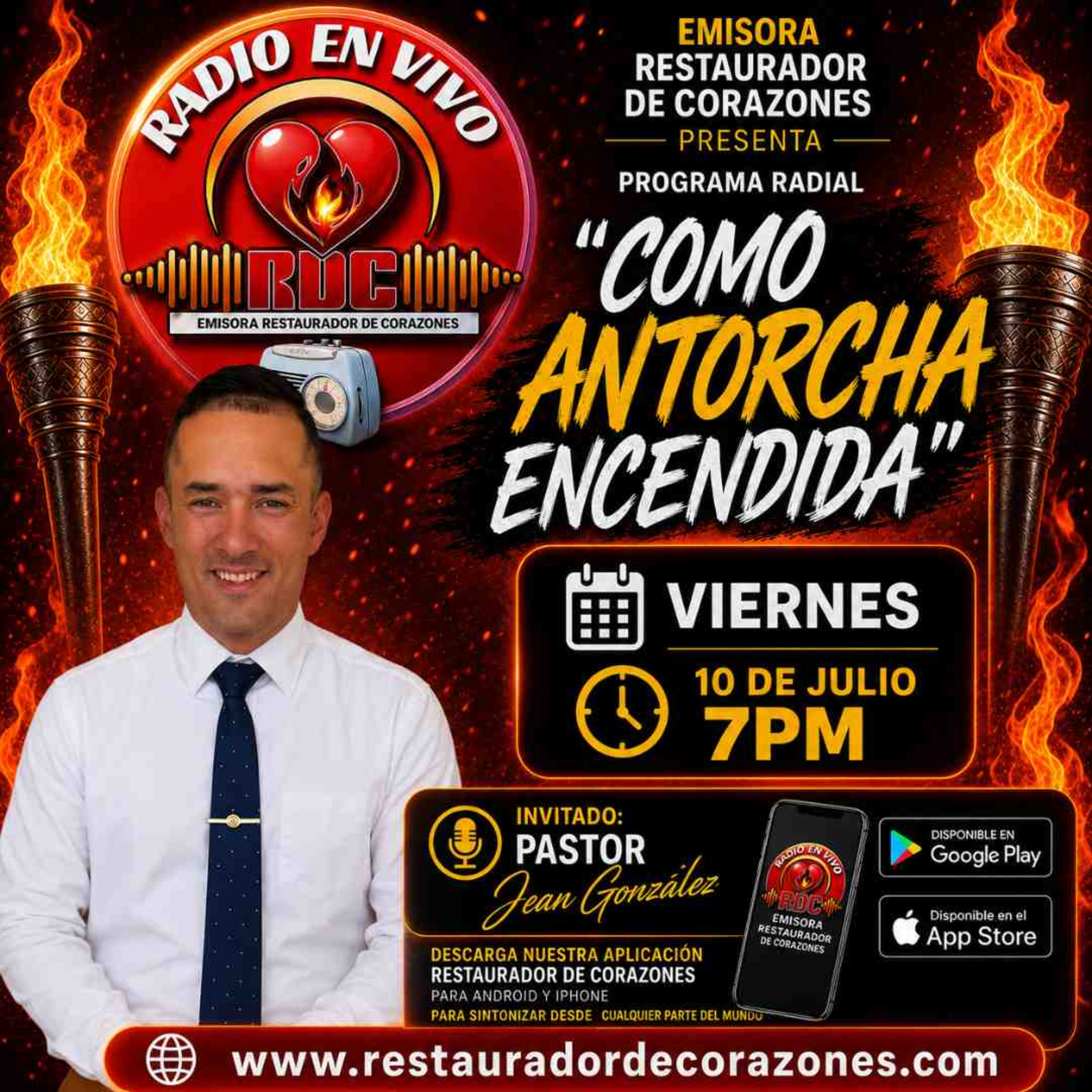 _COMO ANTORCHA ENCENDIDA_ Invitado Pastor Jean Gonzalez (Julio 10,2026) episode artwork