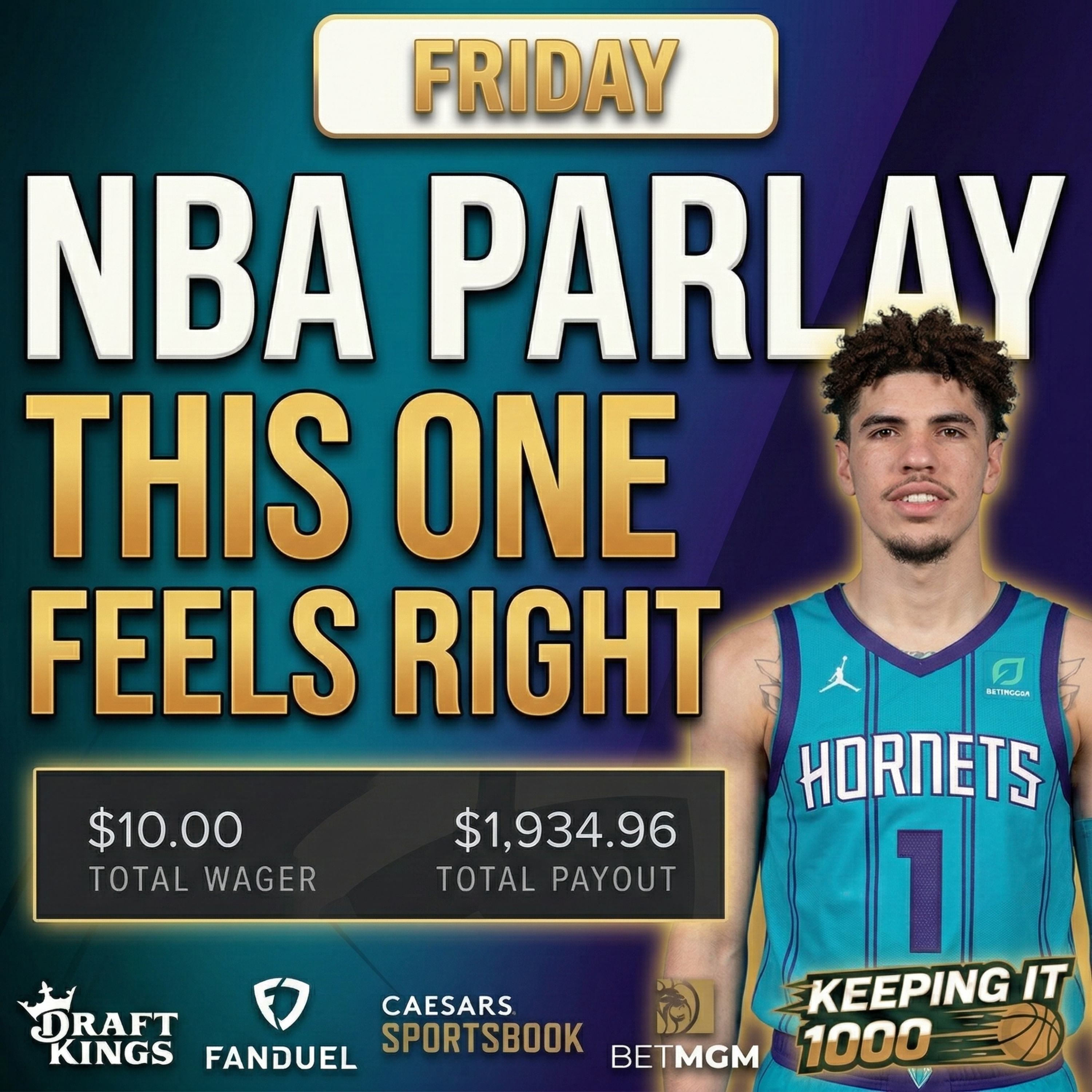 I Can’t Believe This $10 NBA Parlay Pays $1,900 (03/06) | Keeping It 1000 episode artwork