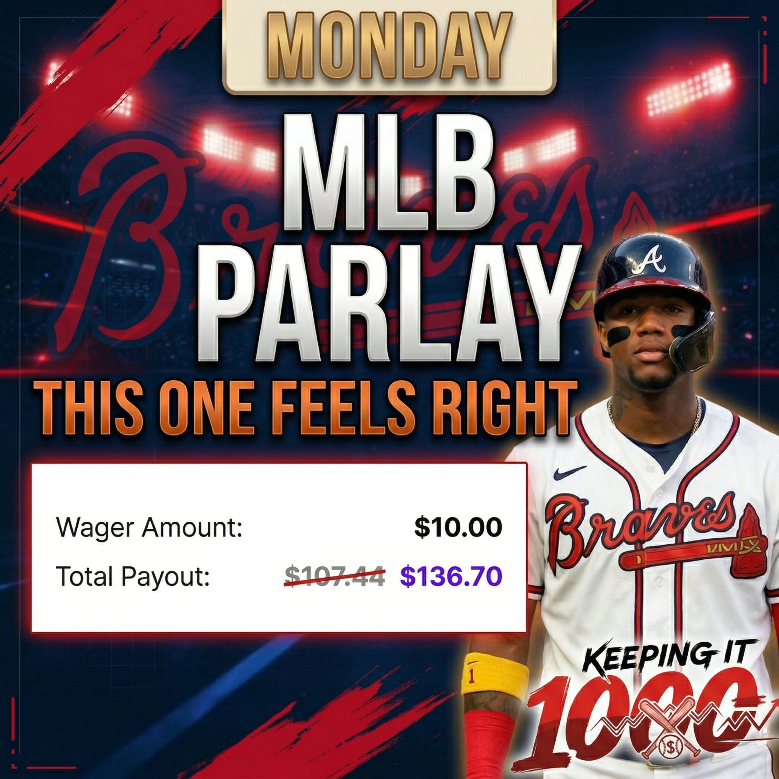 This MONDAY MLB Parlay Is an Absolute Smash Spot (04/13) | Keeping It 1000 episode artwork