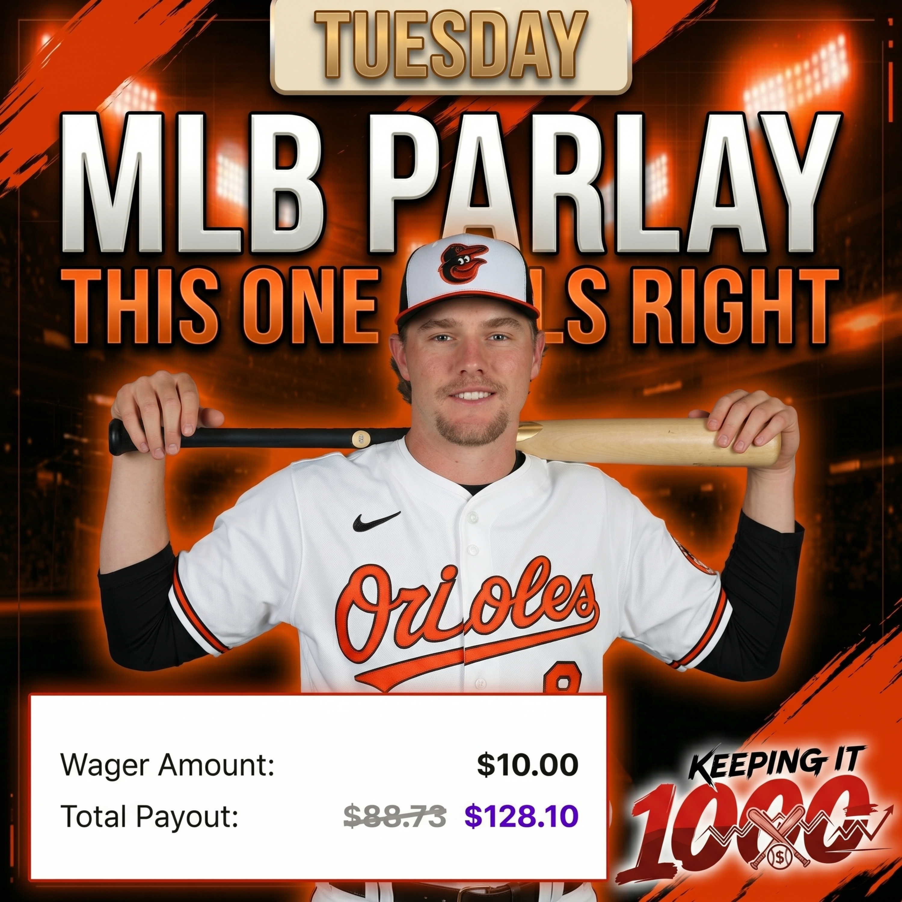 This TUESDAY MLB Parlay Has Nuke Potential (04/14) | Keeping It 1000 episode artwork