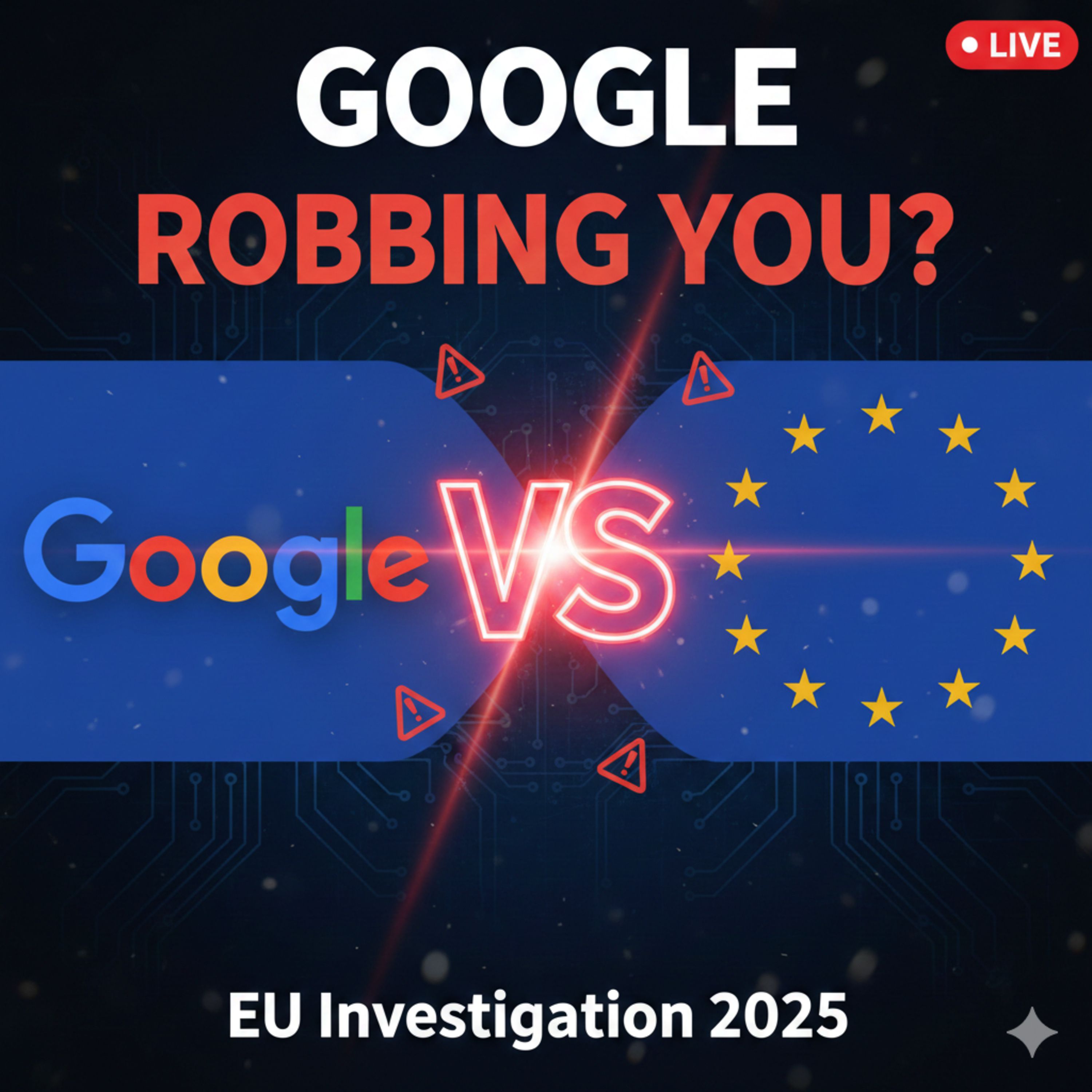 "Google Caught Stealing? EU Launches Investigation | AI Crisis" #google episode artwork