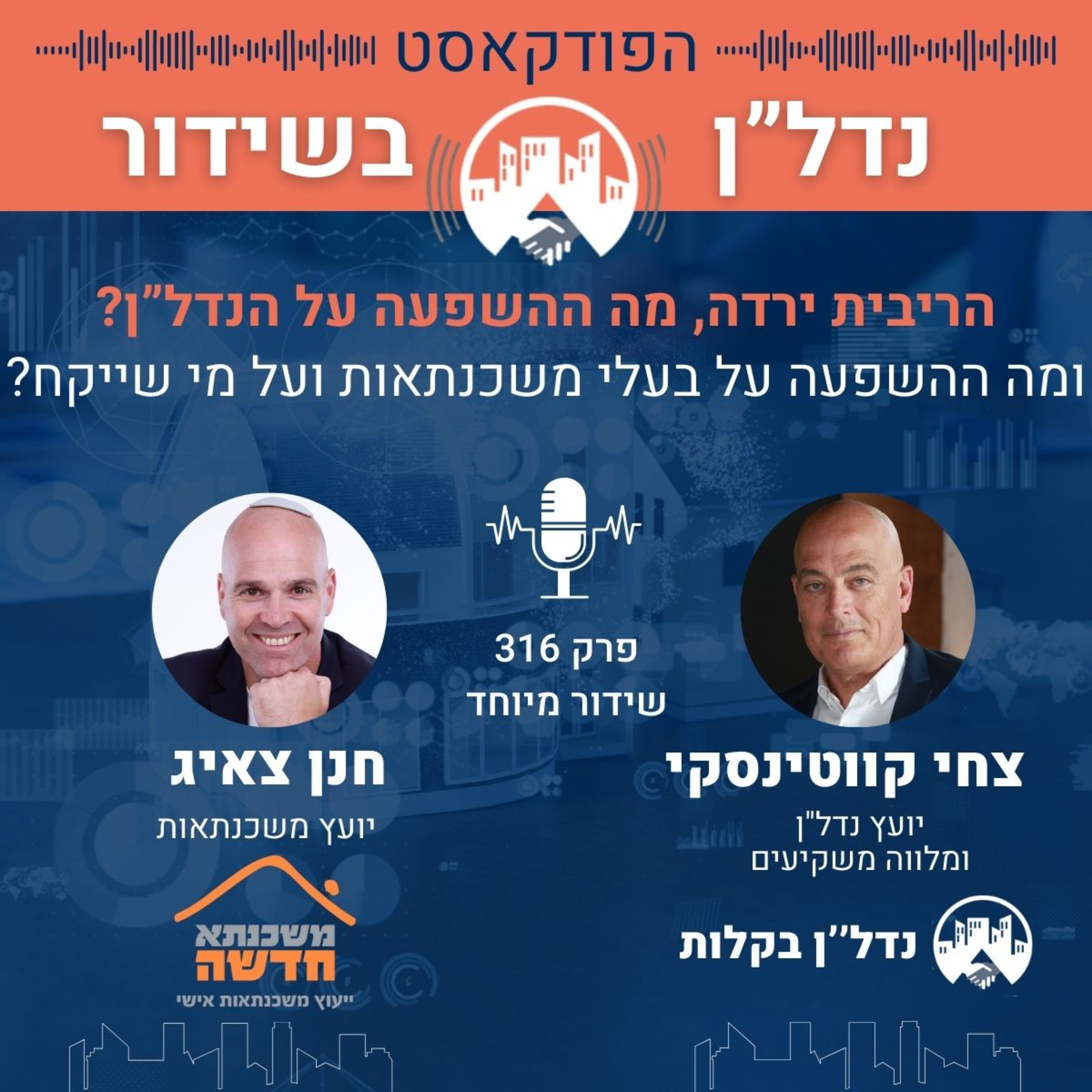 הורדת הריבית, כיצד תשפיע על הנדל"ן ועל מי שיש לו או עומד לקחת משכנתה. צחי קווטינסקי חנן צאיג פרק 316