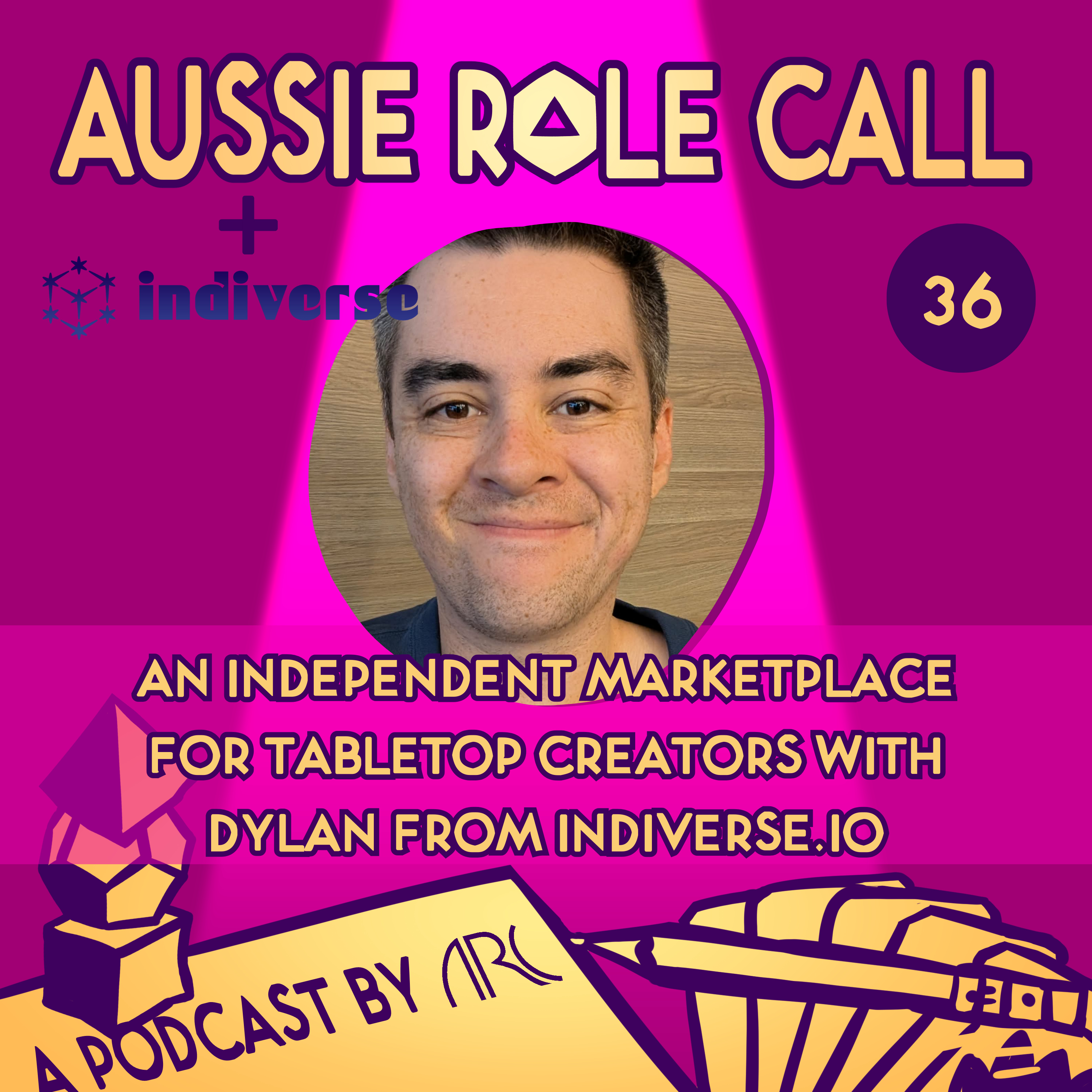 36. An Independent Marketplace for Tabletop Creators with Dylan from Indiverse.io episode artwork
