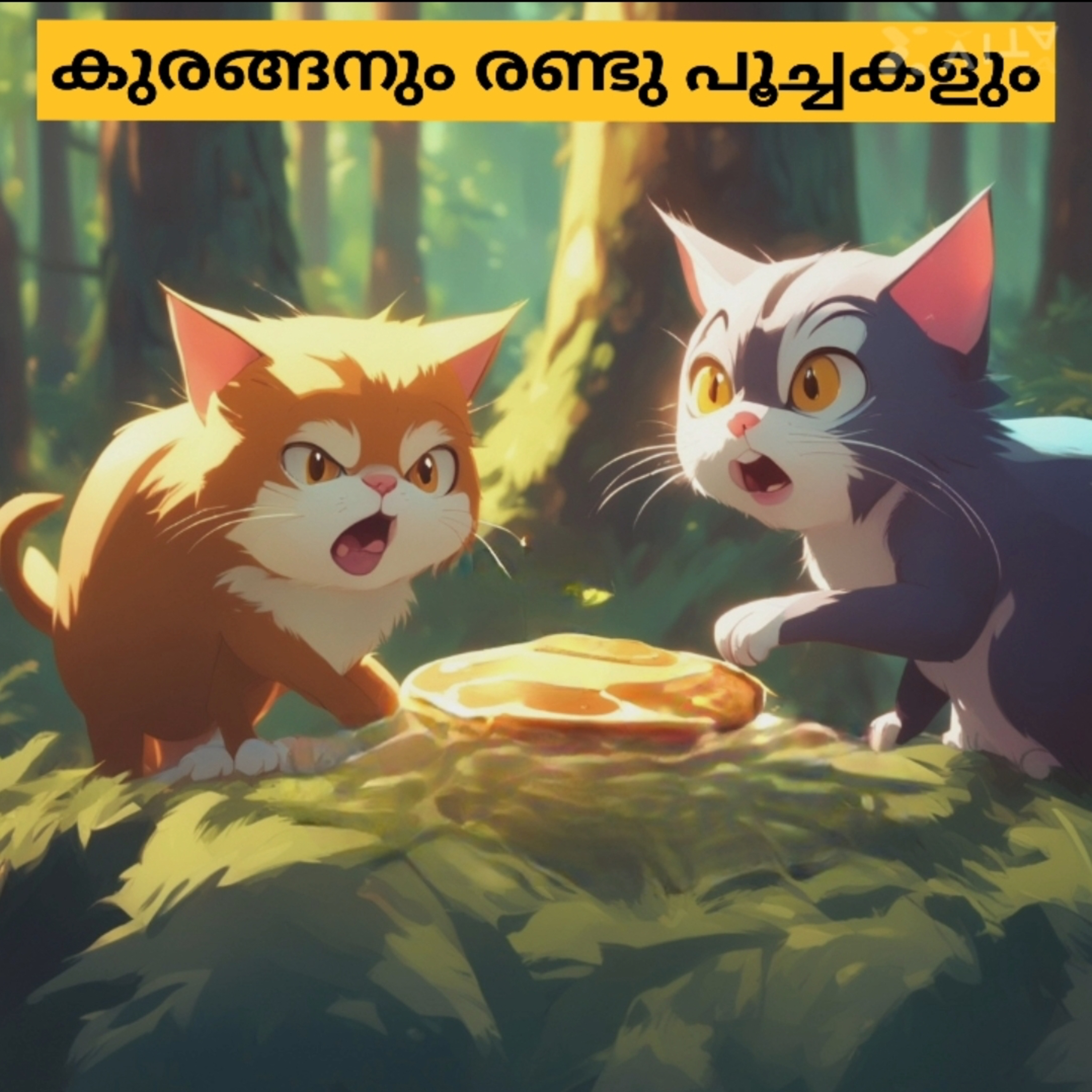 EP 09 | കുരങ്ങനും രണ്ടു പൂച്ചകളും |Two Cats and a Monkey| Malayalam Story for Kids  episode artwork