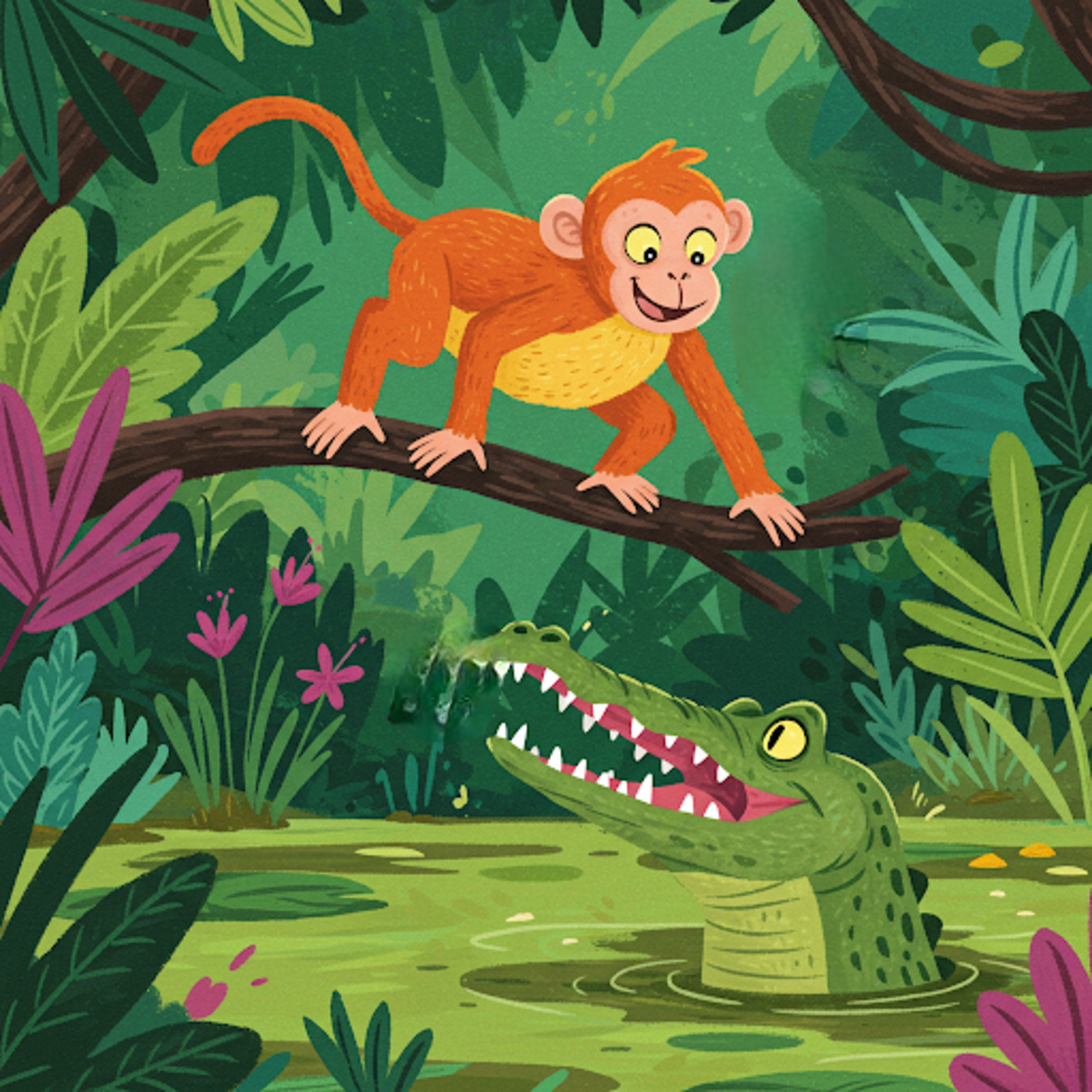EP 15 | The Clever Monkey and the Tricky Crocodile | English Story for Kids | Bedtime Story  episode artwork