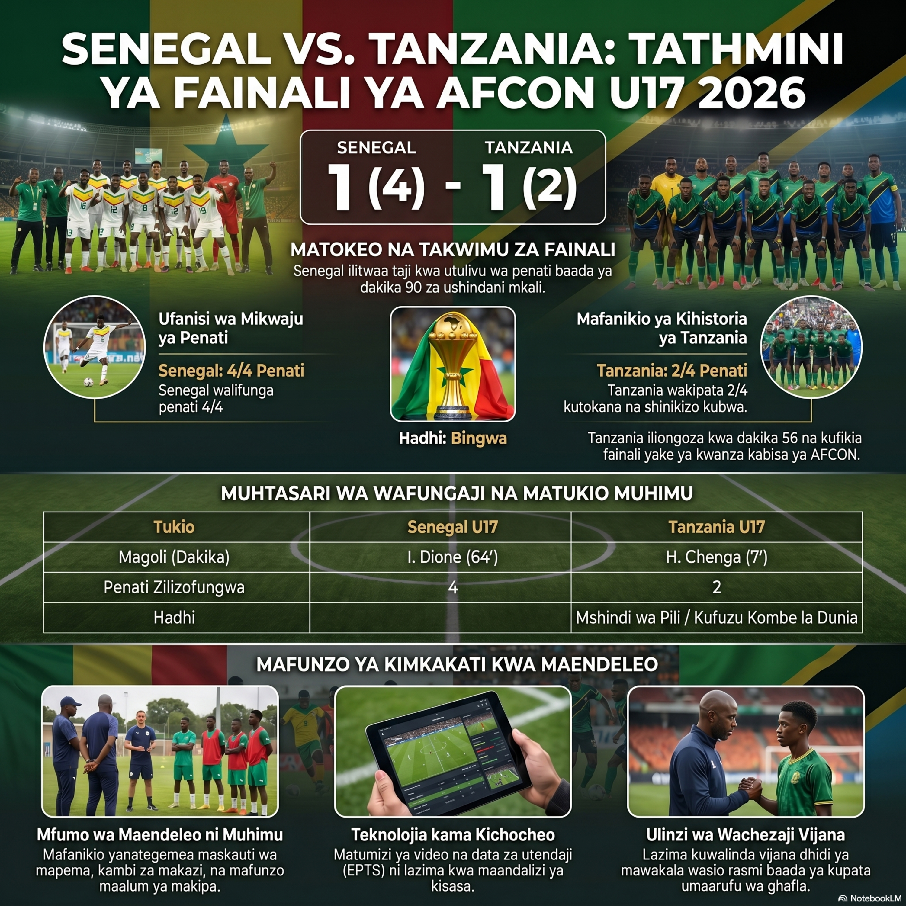 AFCON 2026 U17 Finale Sayansi ya Soka Ilivyoiangusha Senegal na Tanzania Rabat Morocco