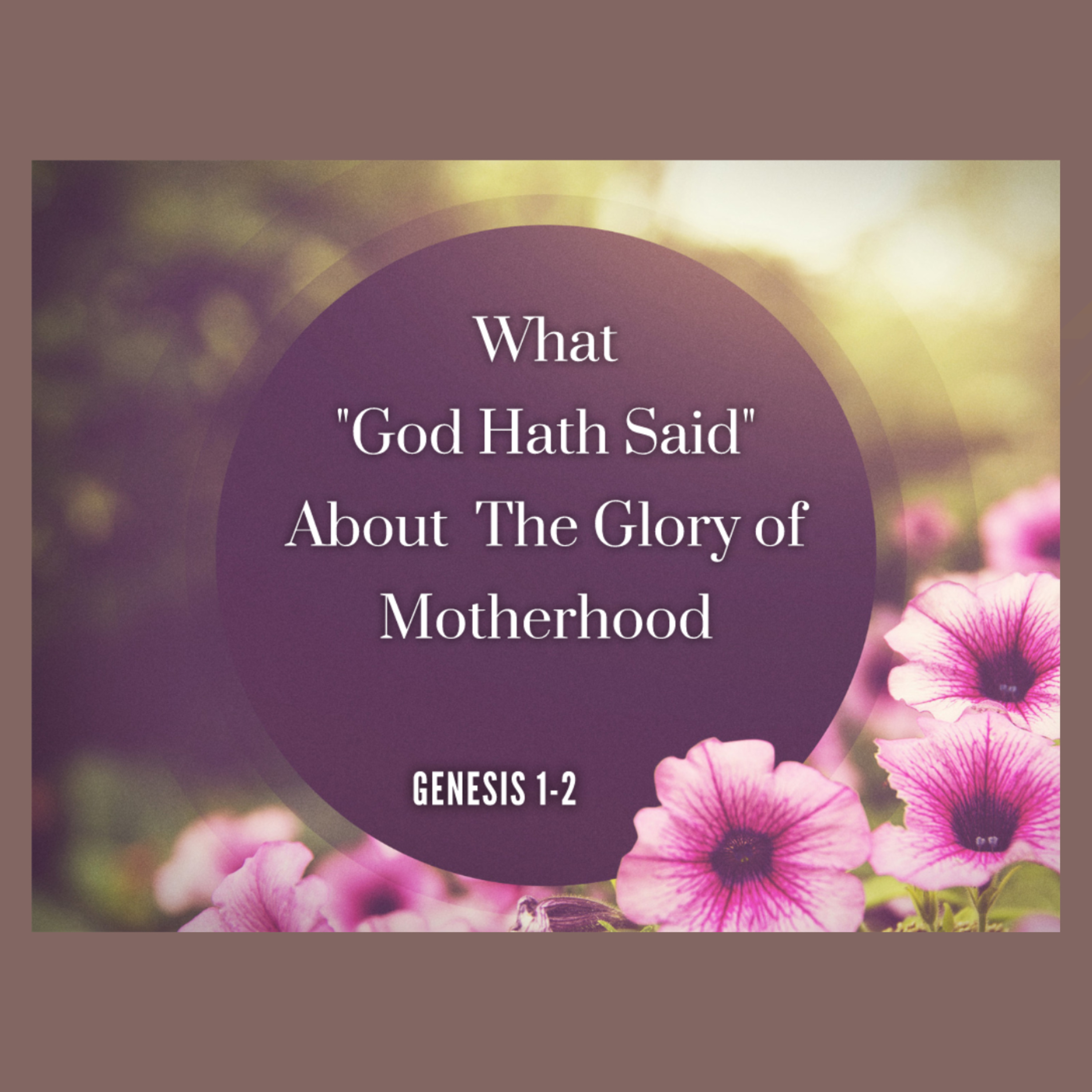 5/10/26 - "What God Hath Said" About the Glory of Motherhood - Gen 1,2 episode artwork