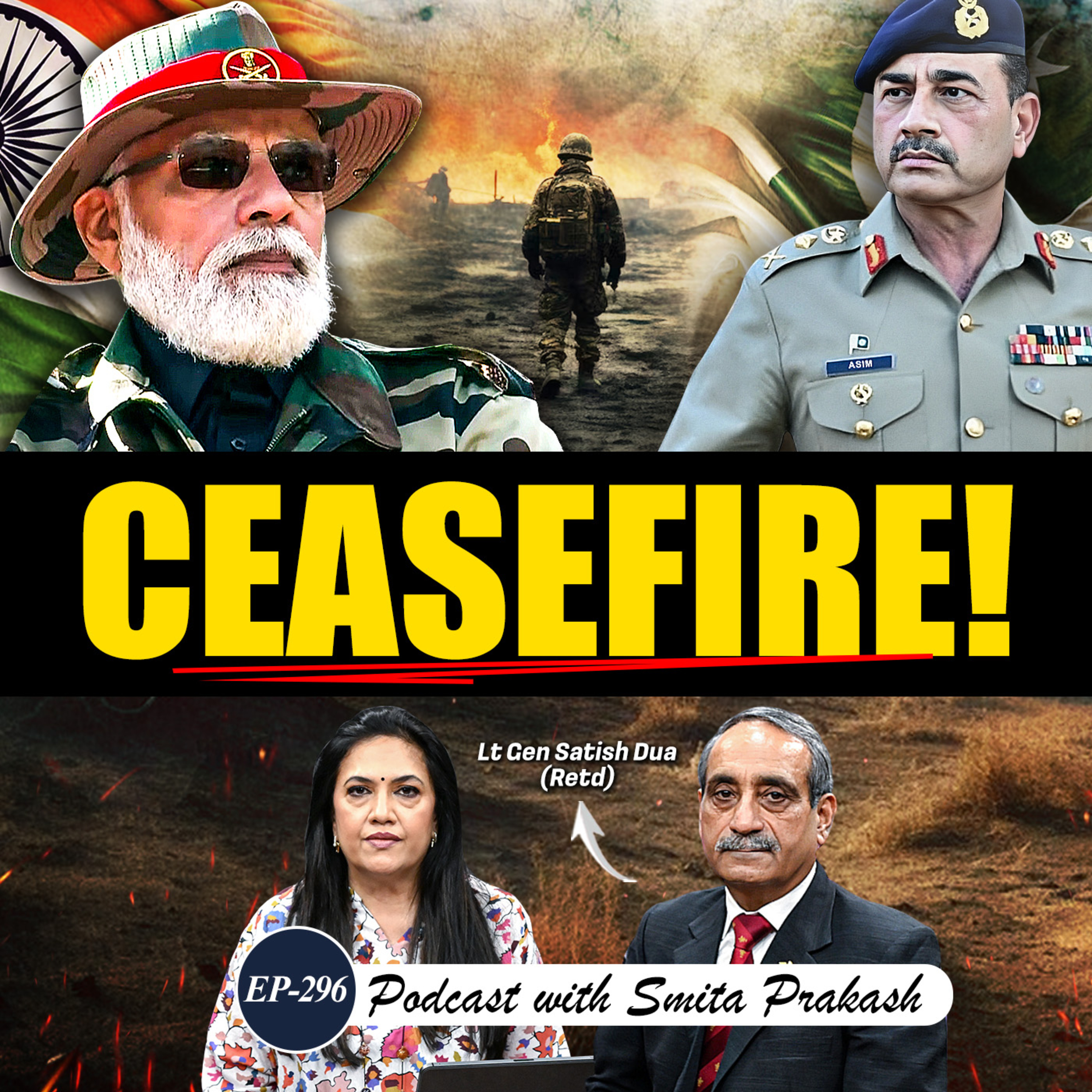 EP-296 | India-Pakistan Ceasefire: What's the Road Ahead? | Lt Gen Satish Dua (Retd)