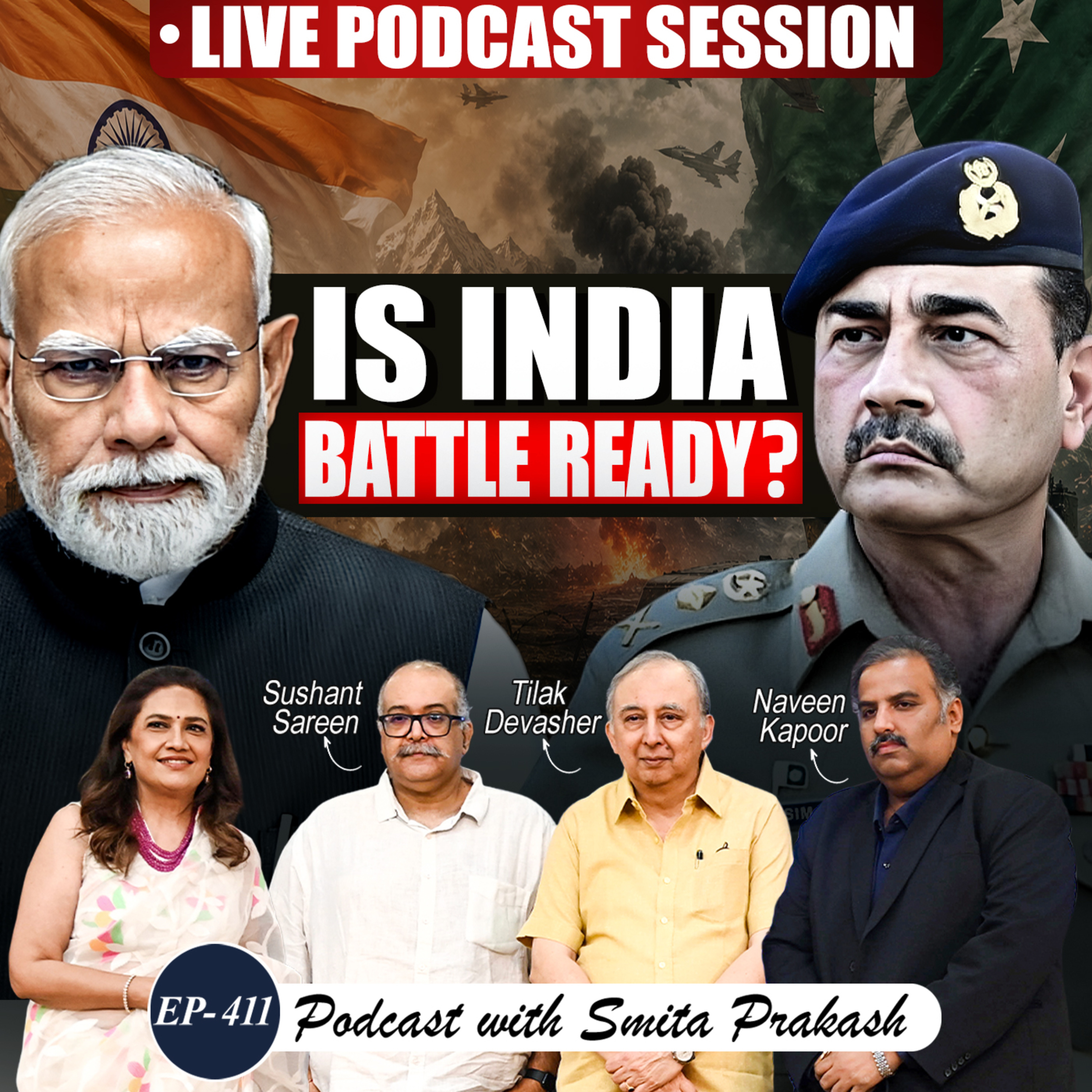EP-411 | War, Tech & Strategy: Lessons Learned from Iran War & Operation Sindoor | Sushant & Tilak episode artwork