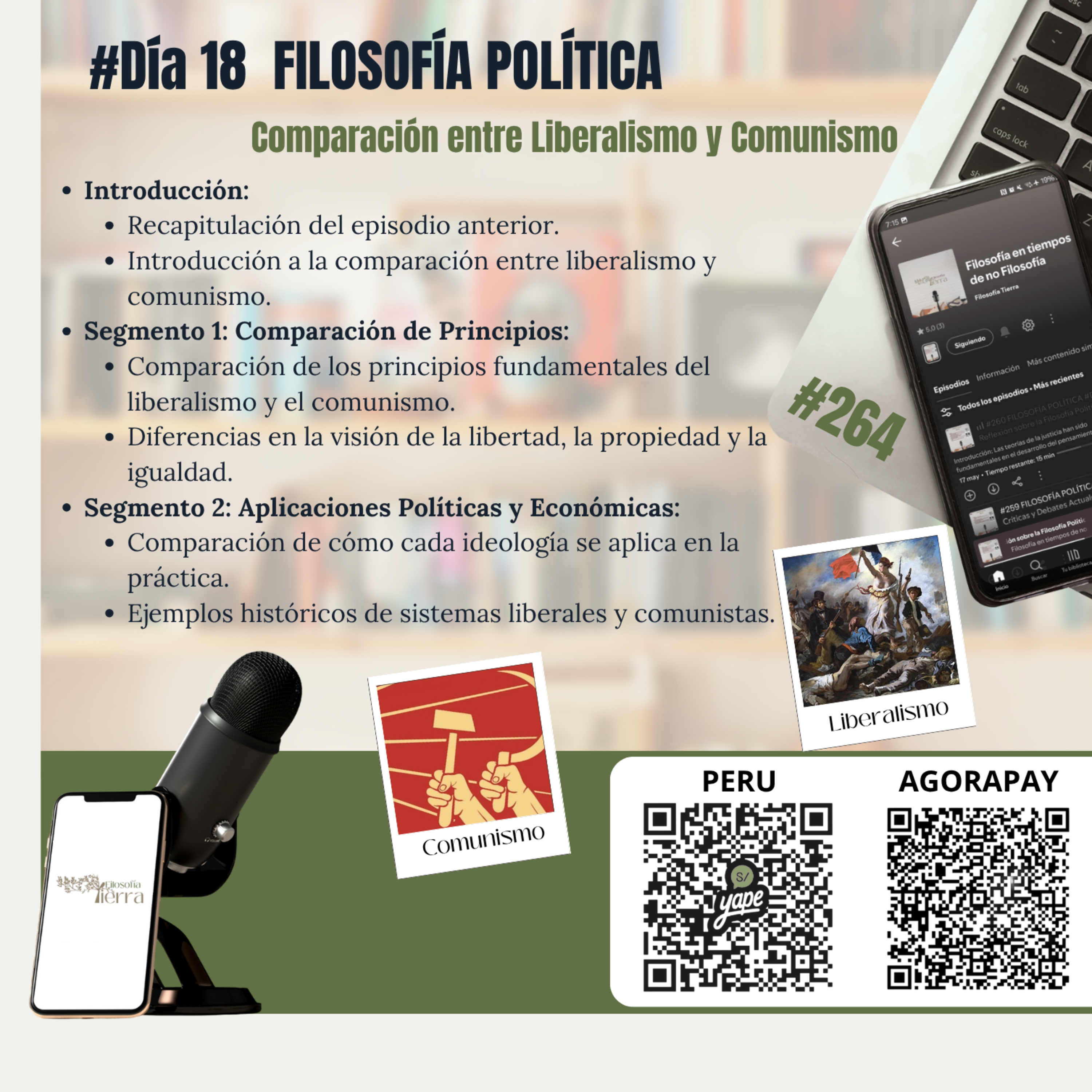 #264 FILOSOFÍA POLÍTICA #Día18 | Comparación entre Liberalismo y Comunismo episode artwork