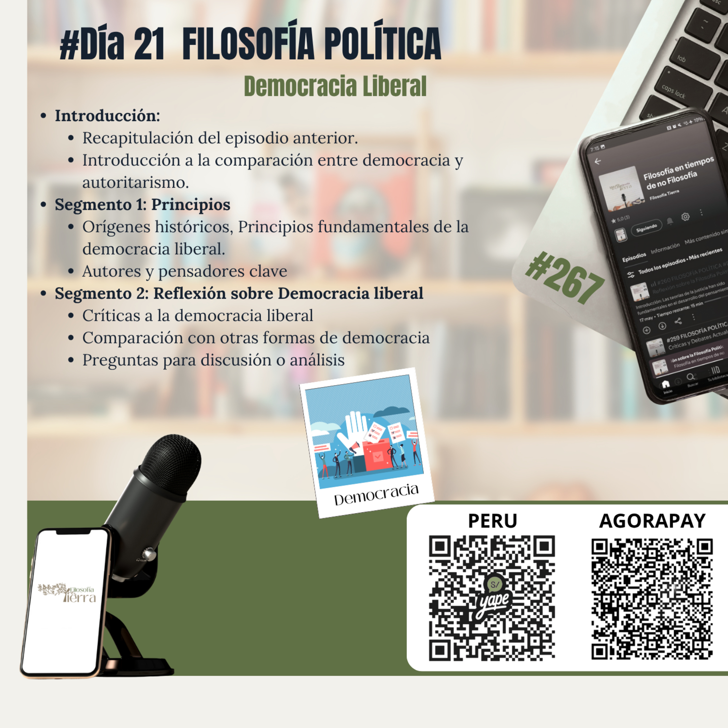 #267 FILOSOFÍA POLÍTICA #Día21 | Democracia Liberal episode artwork
