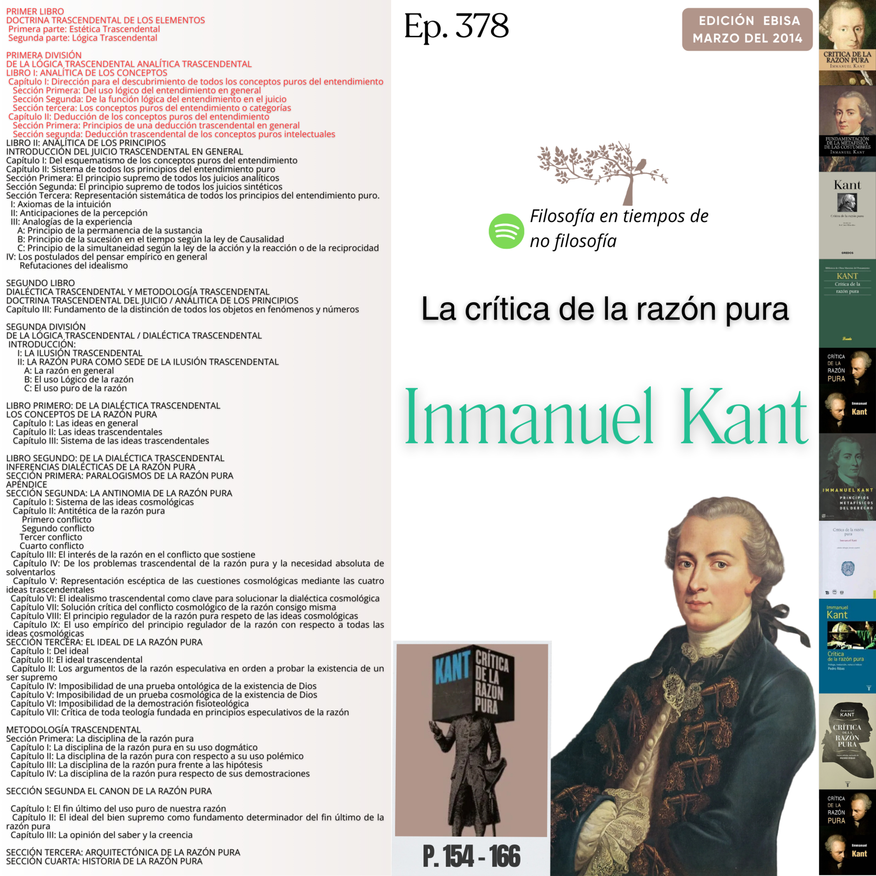 #378 LA CRÍTICA DE LA RAZÓN PURA #Día9 | Sección segunda: Deducción trascendental de los conceptos puros intelectuales episode artwork