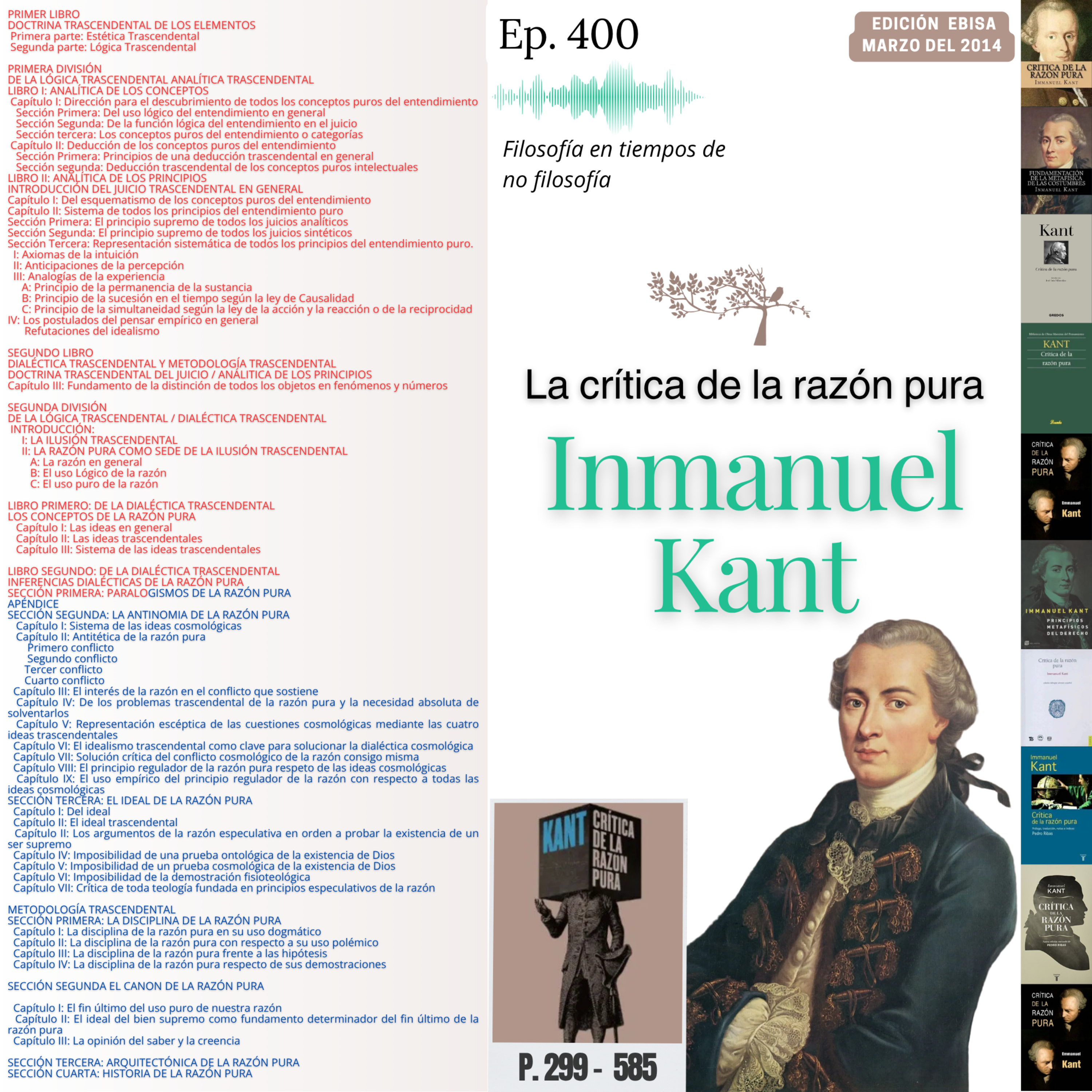 #400 LA CRÍTICA DE LA RAZÓN PURA #Día30 | LIBRO II: LECCIÓN PRIMERA: PARALOGISMOS DE LA RAZÓN PURA | 2° Parte HASTA FINALIZAR EL LIBRO