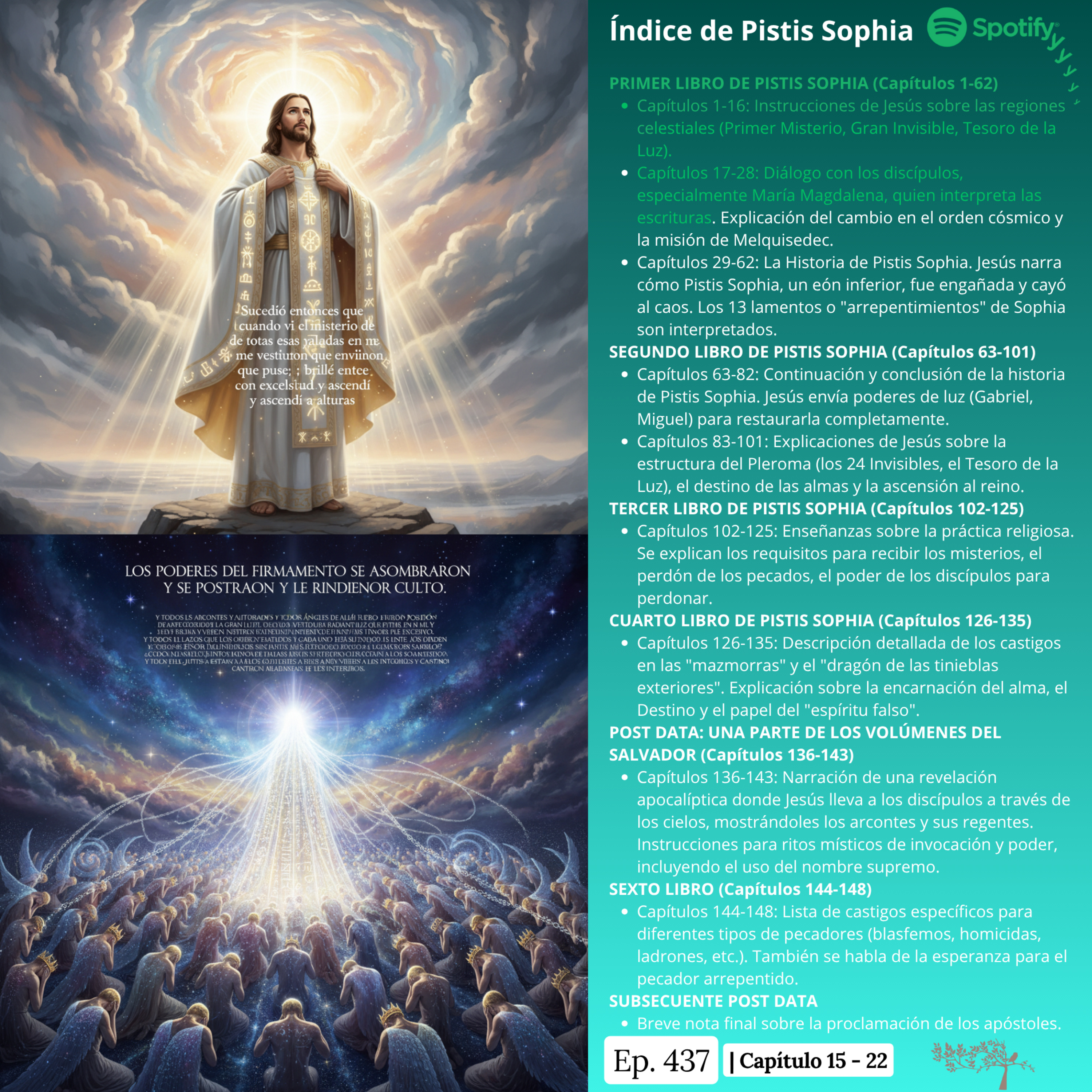 #437 LA PISTIS SOPHIA #Día6 | Capítulo 15 -21 episode artwork