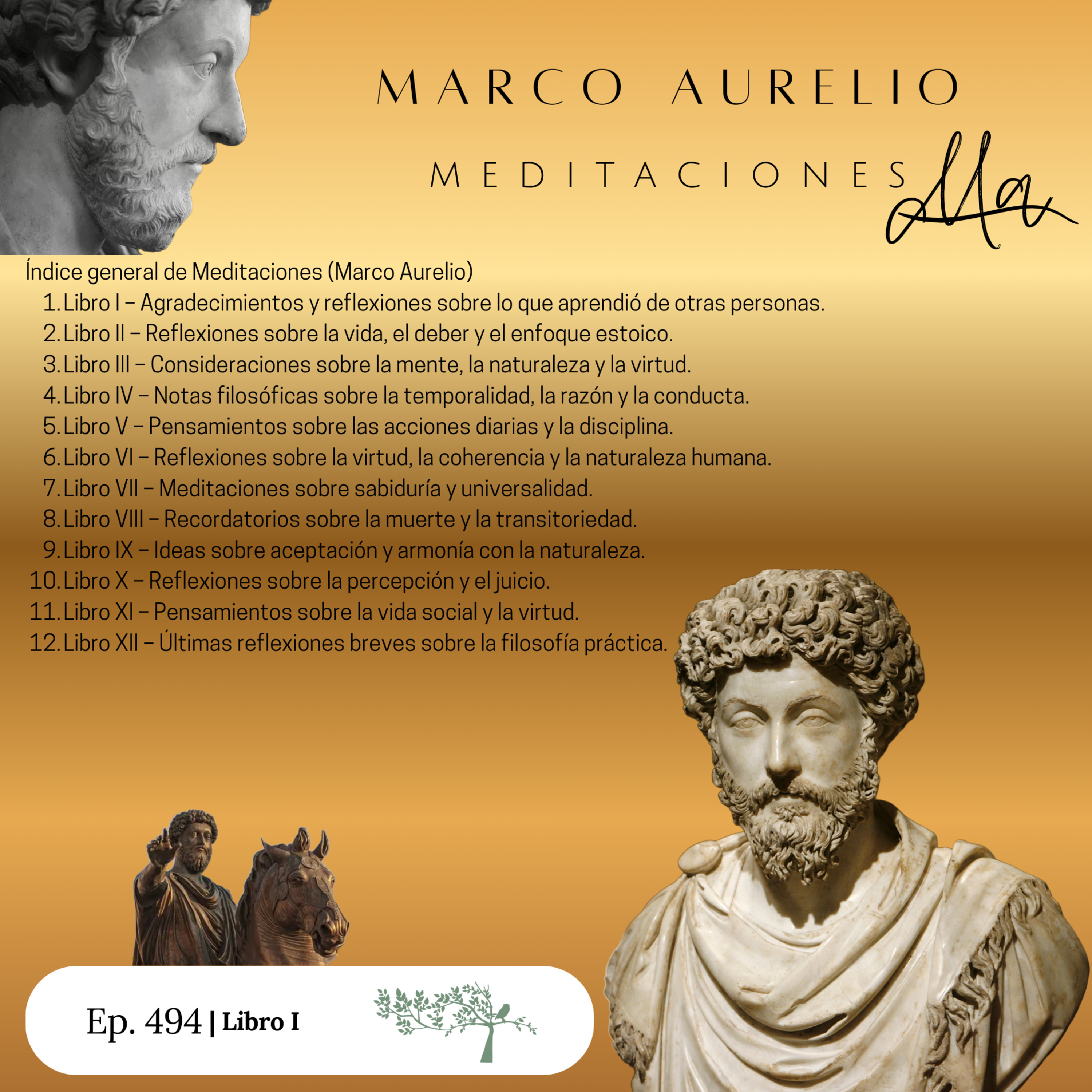 #494 Meditaciones de Marco Aurelio #Día 1 | Libro I  episode artwork