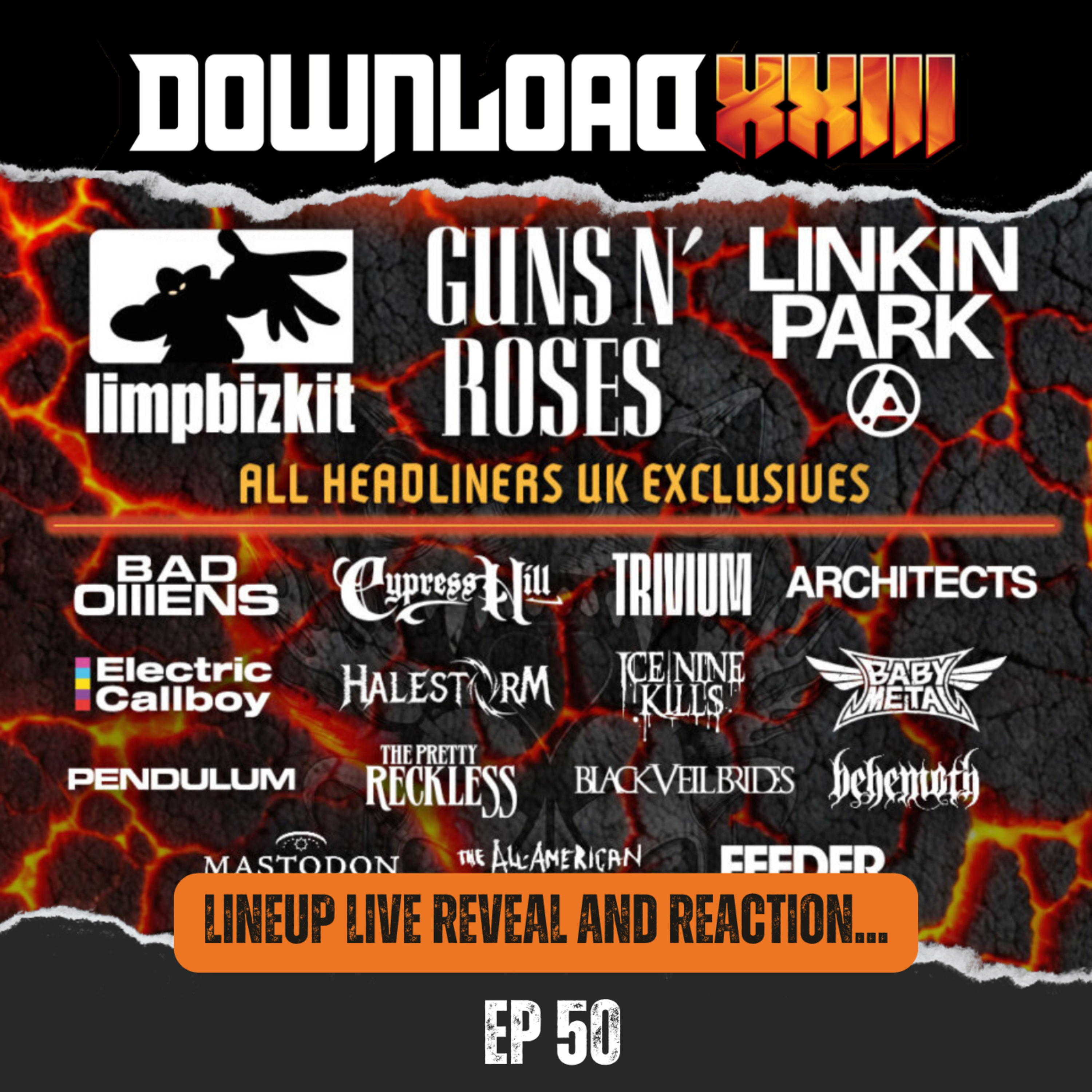 Ep 50 - "Download Festival Announcement 2026 - Live Reaction!" episode artwork