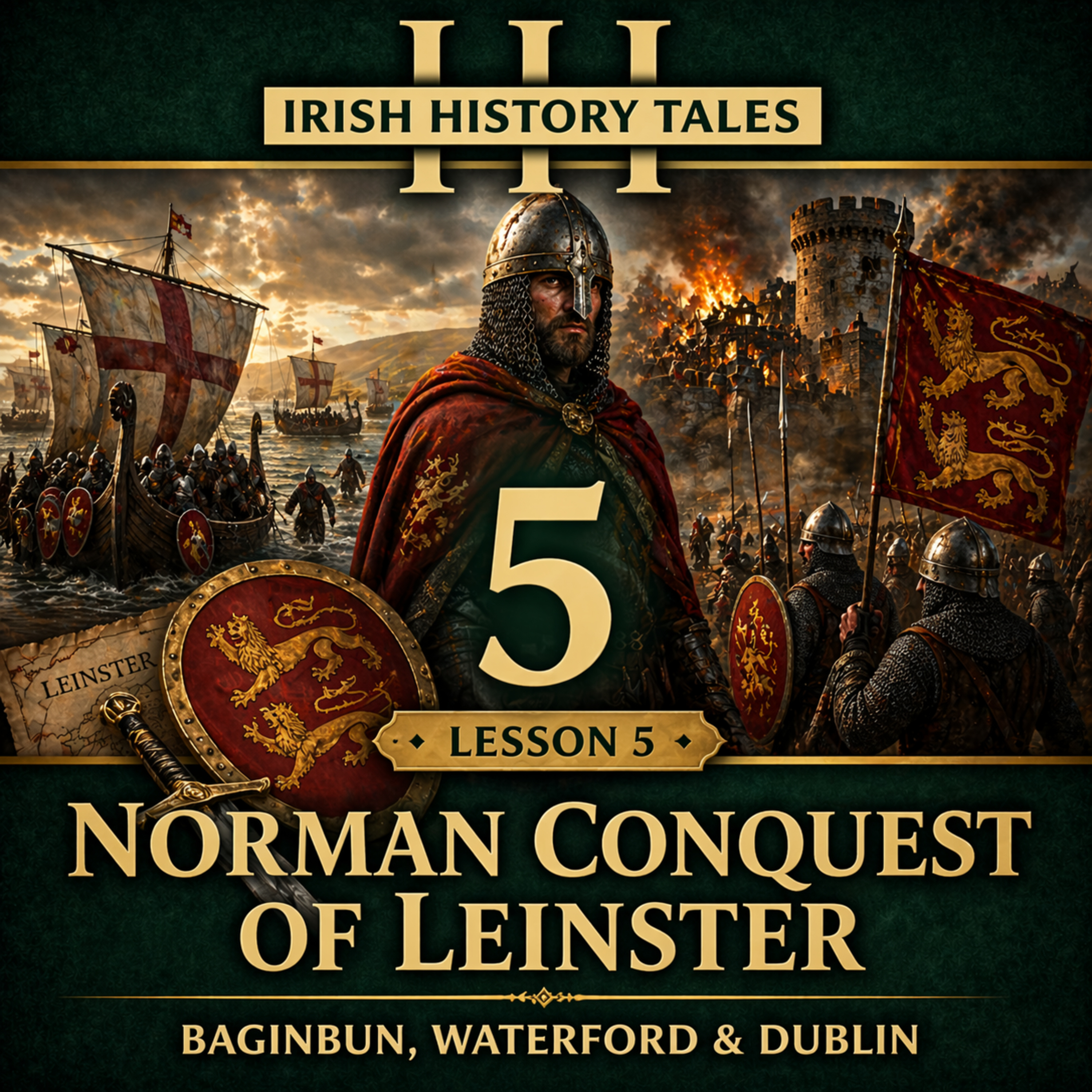 Ep 5: The Norman Conquest of Leinster: The Battle of Baginbun, Sieges of Waterford & Dublin episode artwork