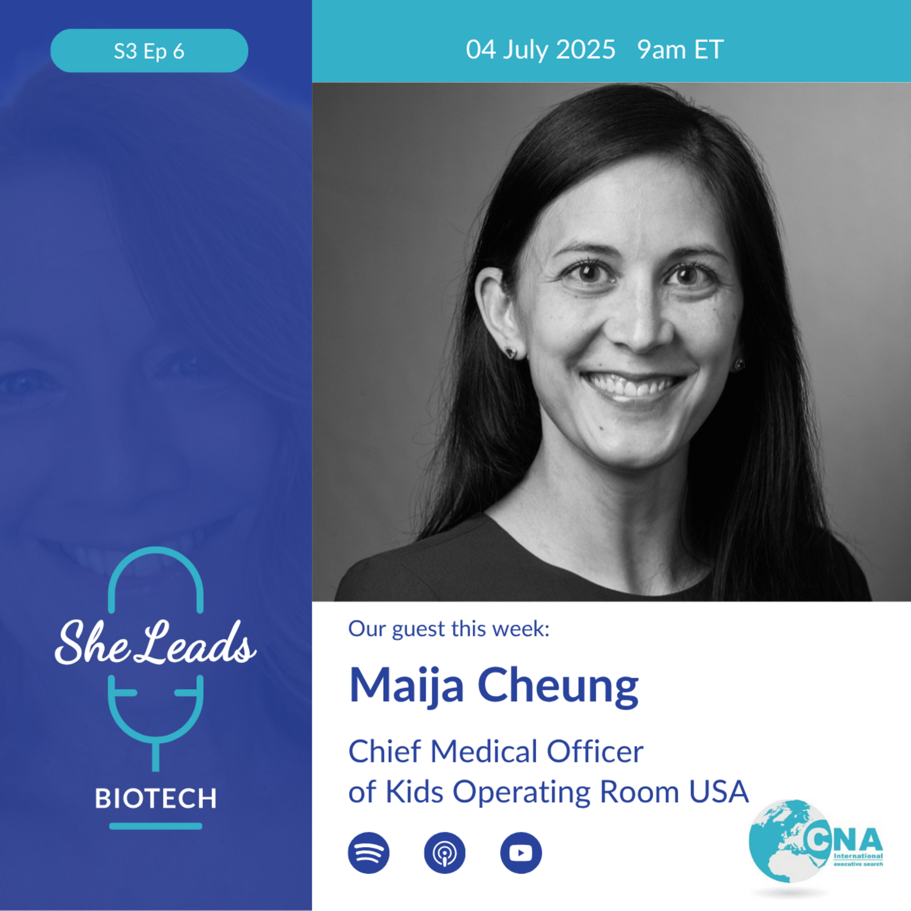 S3 E6 Maija Cheung, Chief Medical Officer of Kids Operating Room episode artwork