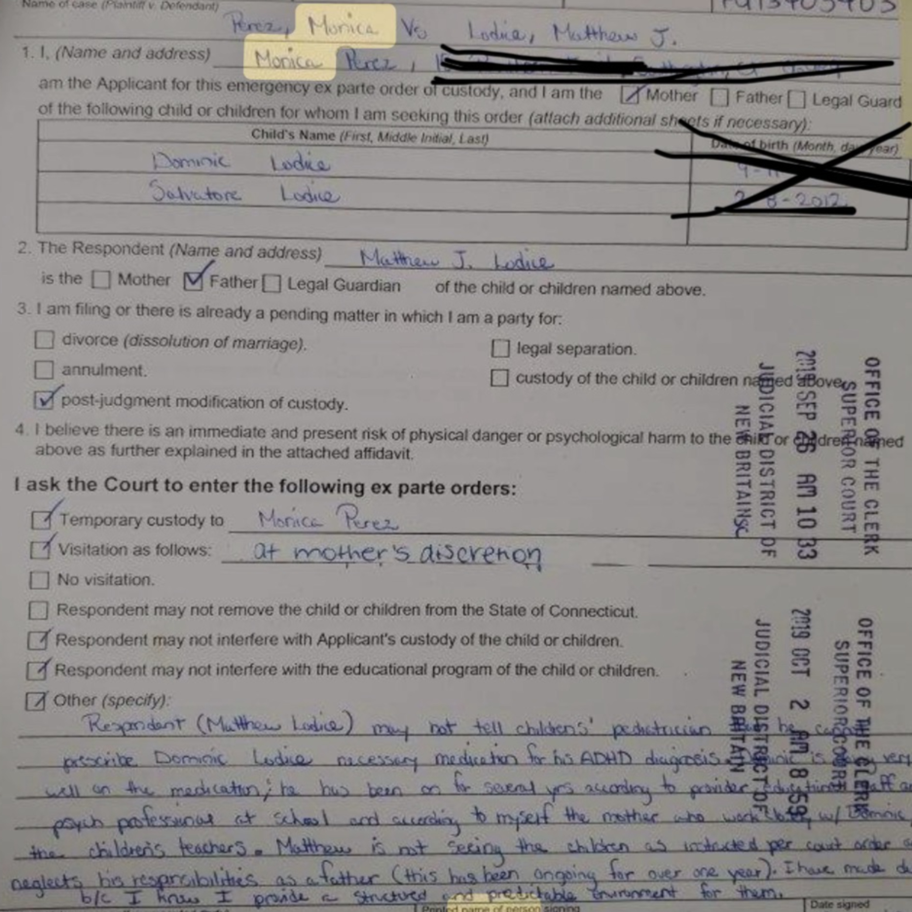 Matthew Lodice and Monica Perez from Connecticut Court Records episode artwork