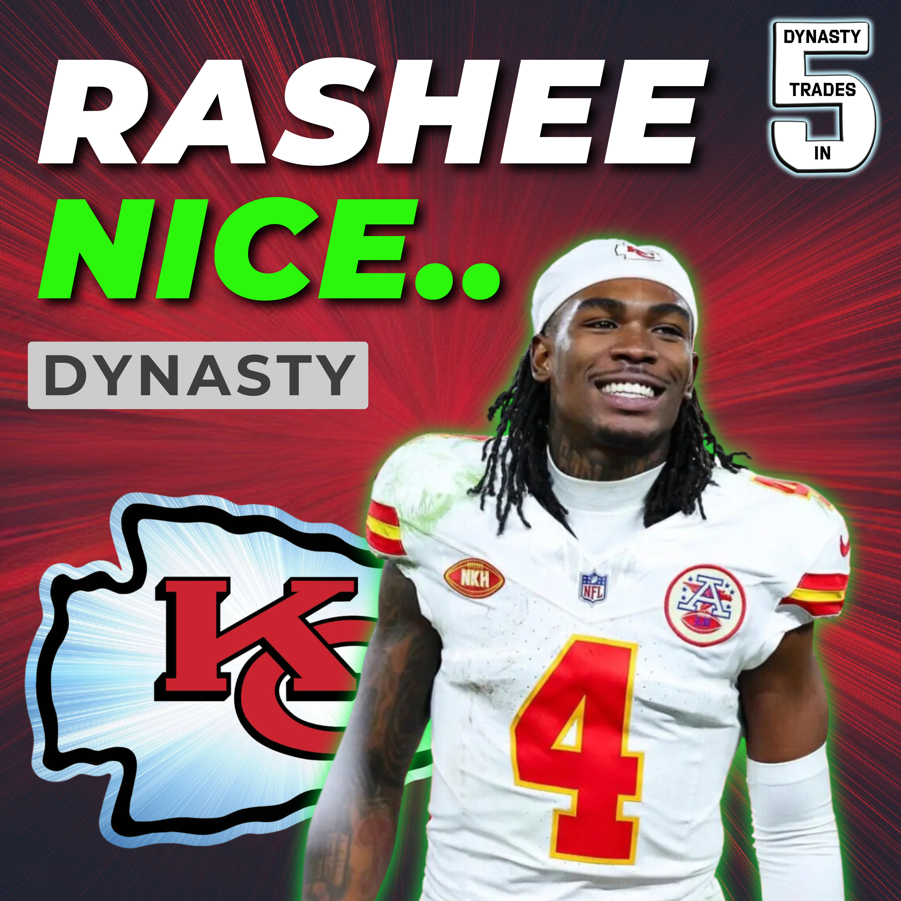 Here's what WE'RE DOING with Rashee Rice (WHEELS UP?!) - Dynasty Fantasy Football episode artwork