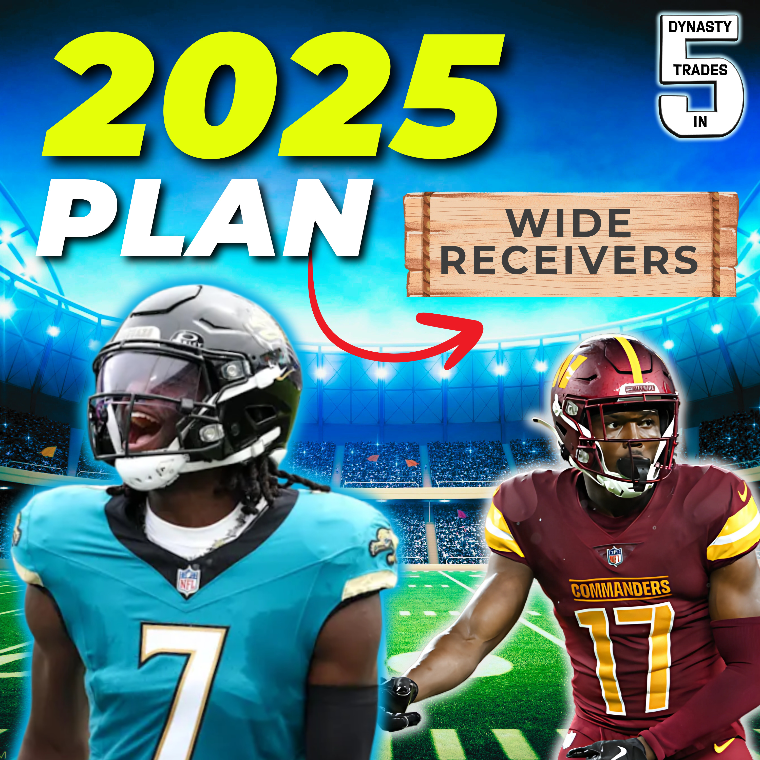 here is our plan at WIDE RECEIVER for 2025 (Dynasty Football) episode artwork