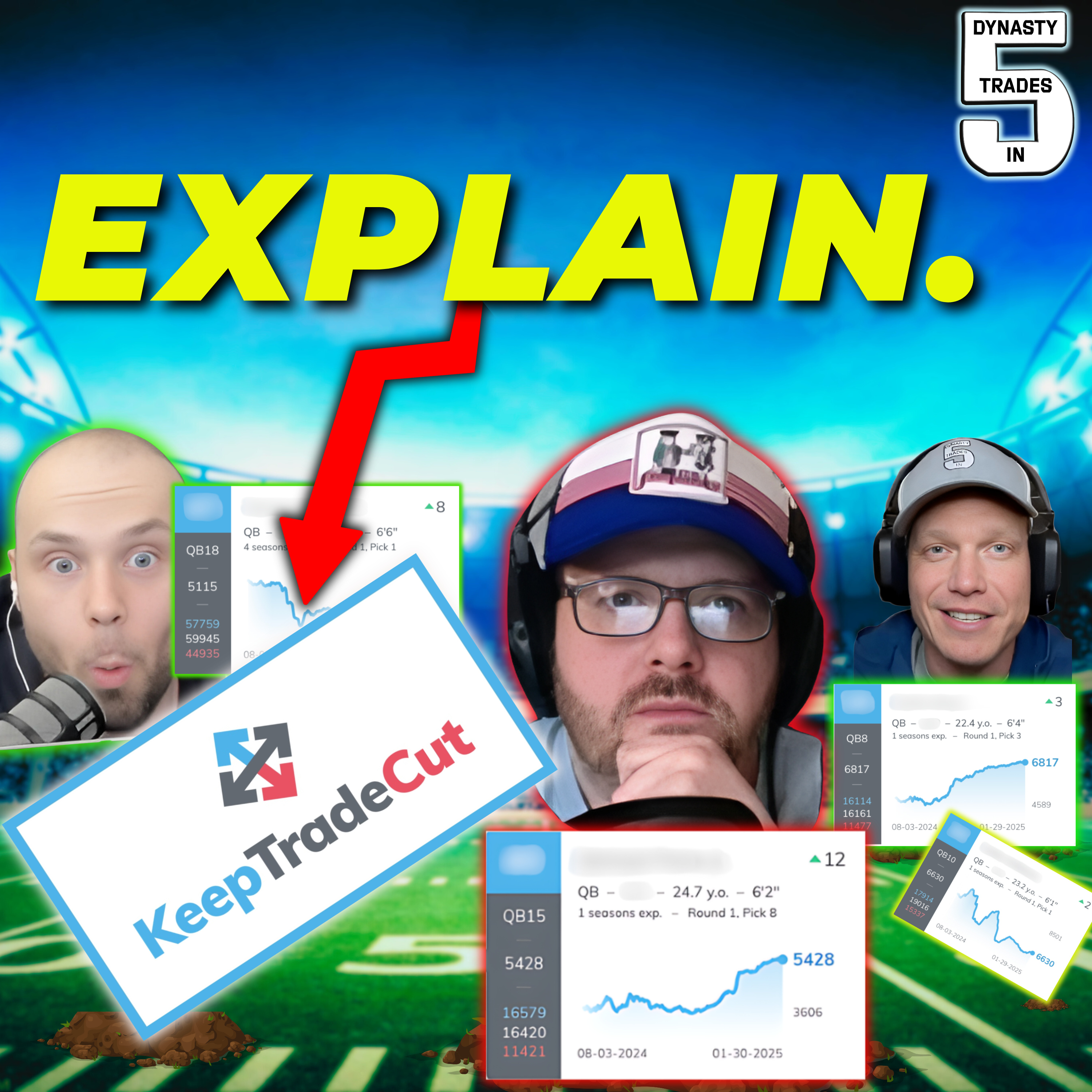 how to use KEEPTRADECUT to beat your leaguemates (Part 1) - Dynasty Football Rankings 2025 episode artwork