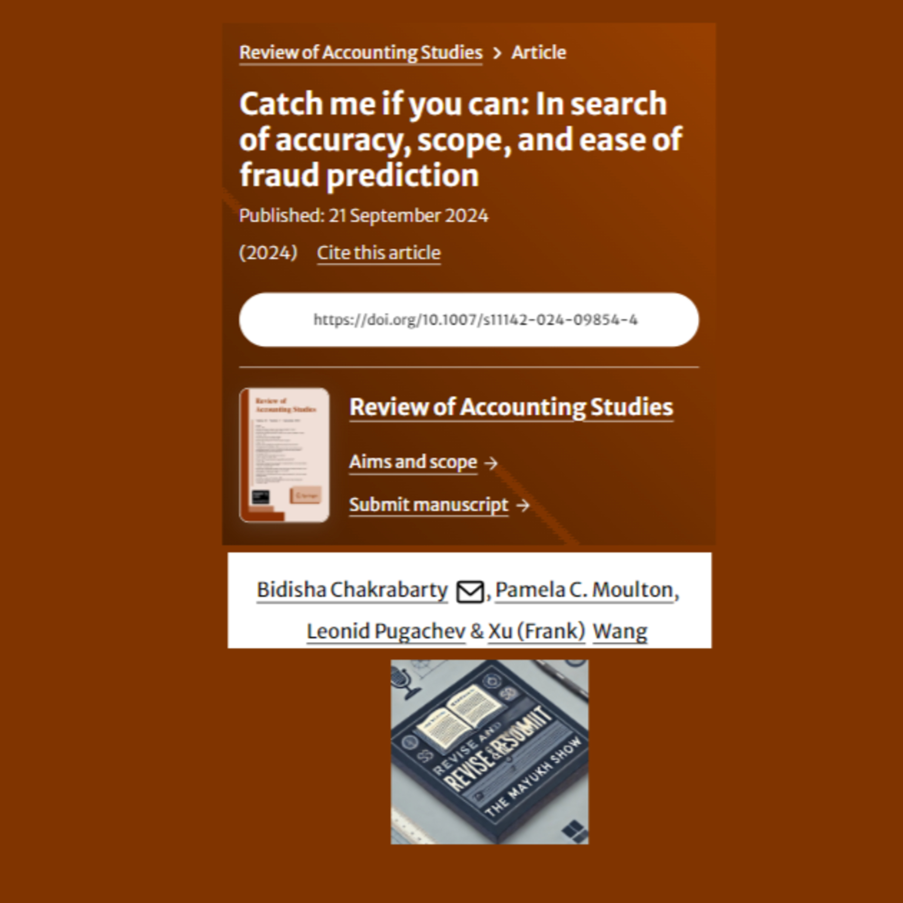 Catch me if you can: In search of accuracy, scope, and ease of fraud prediction. (Chakrabarty et al., 2024)