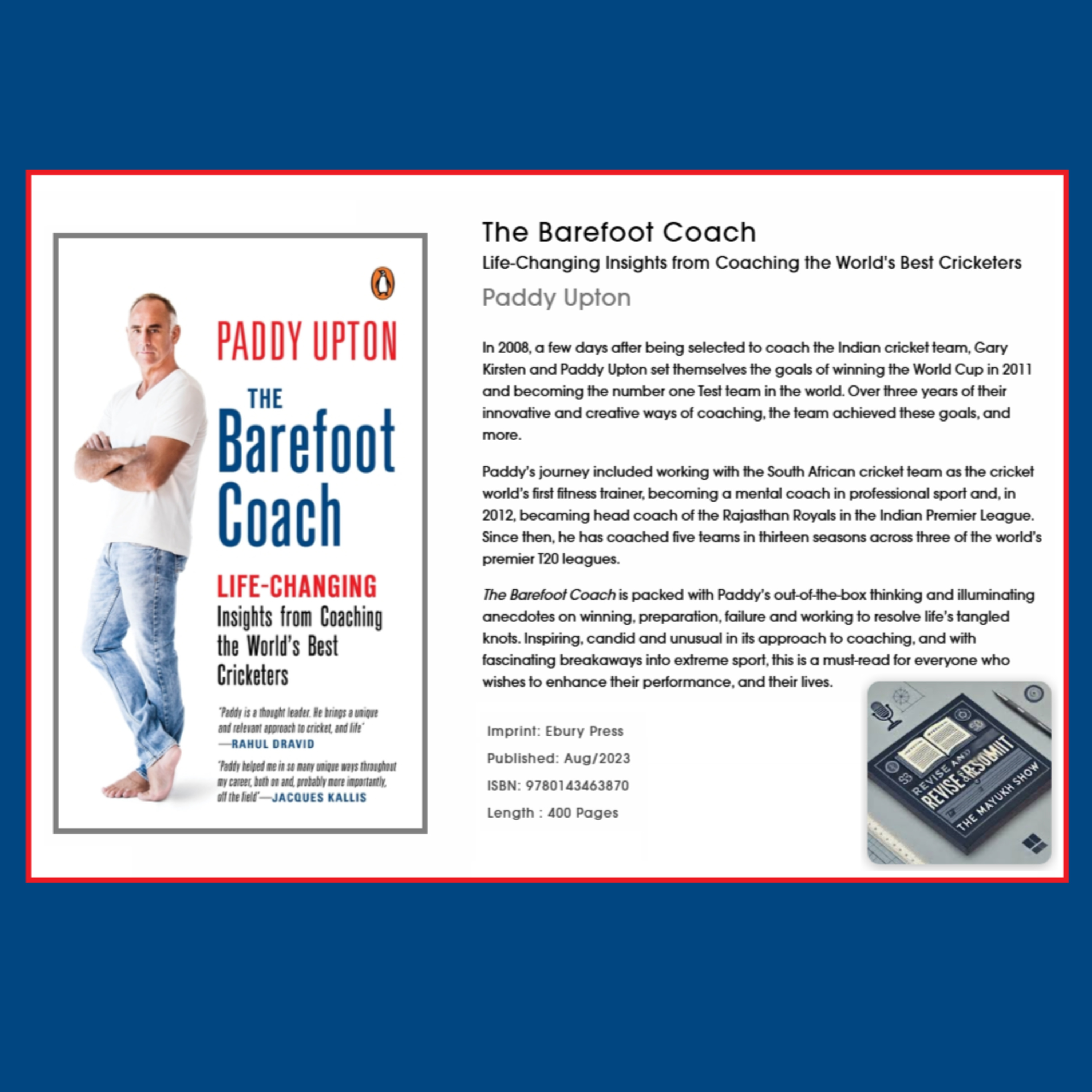 The Barefoot Coach (Upton 2023) - Weekend Book Review