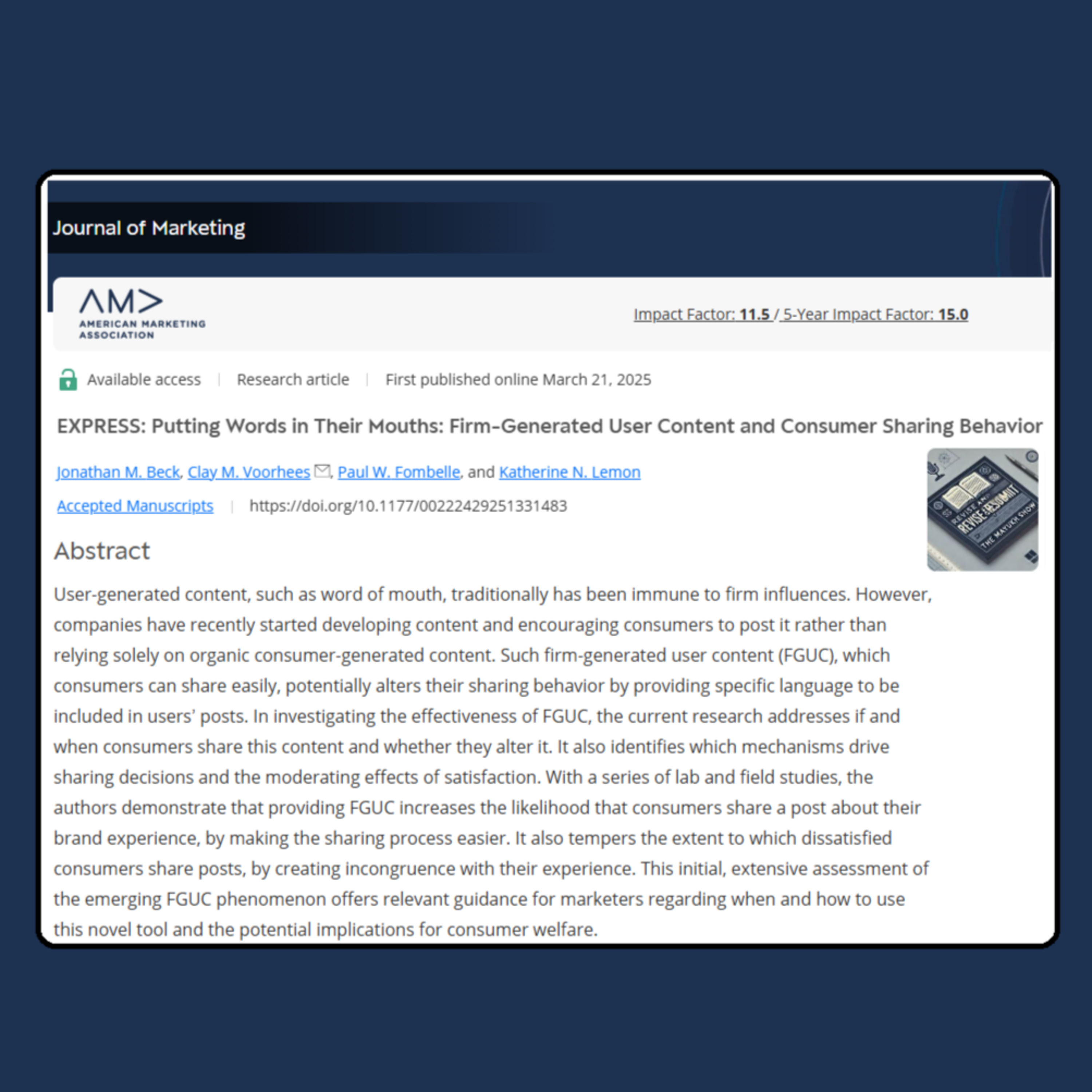 Revise and Resubmit - The Mayukh Show