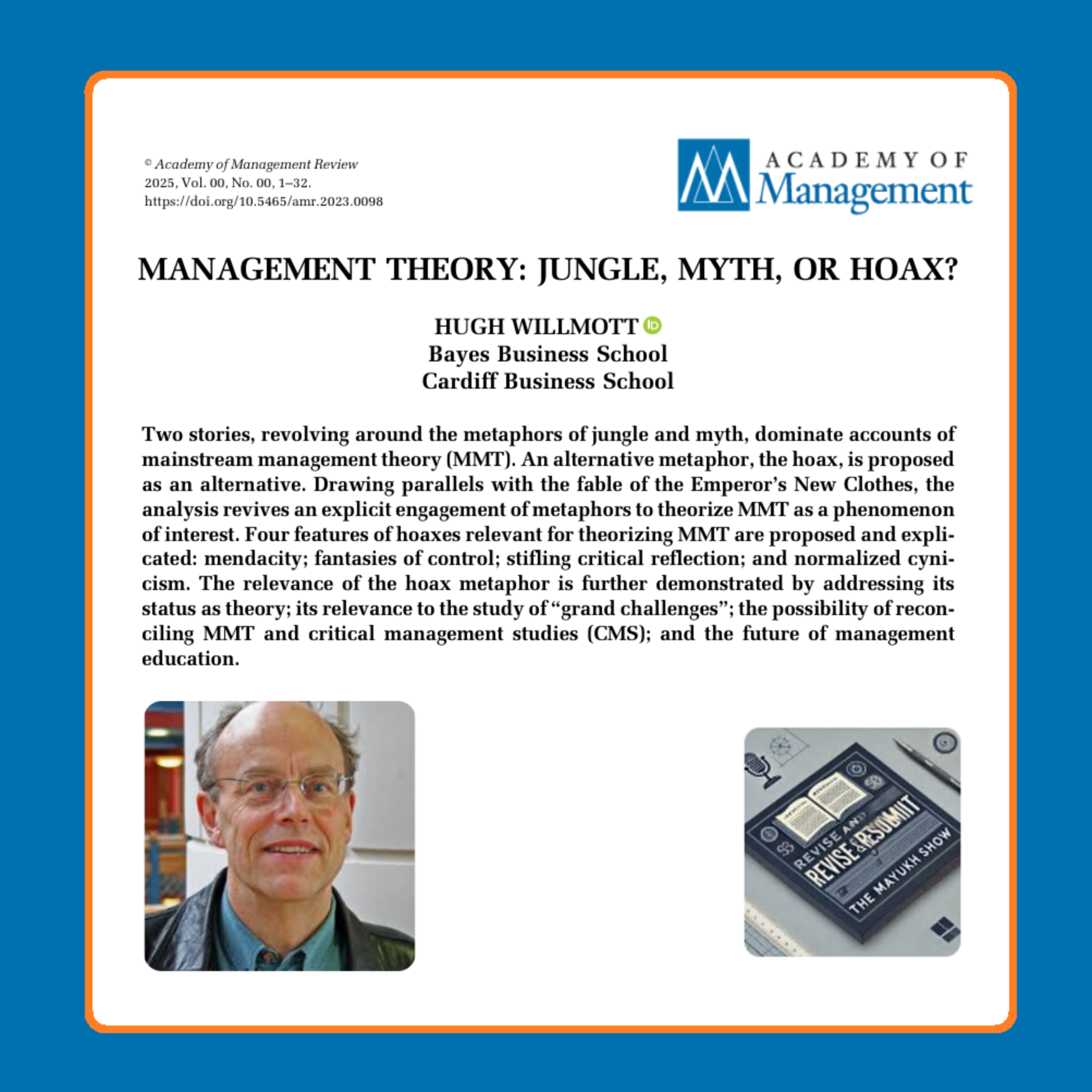 Management Theory: Jungle, Myth, or Hoax? (Willmott 2025) | FT50 UTD24 AMR