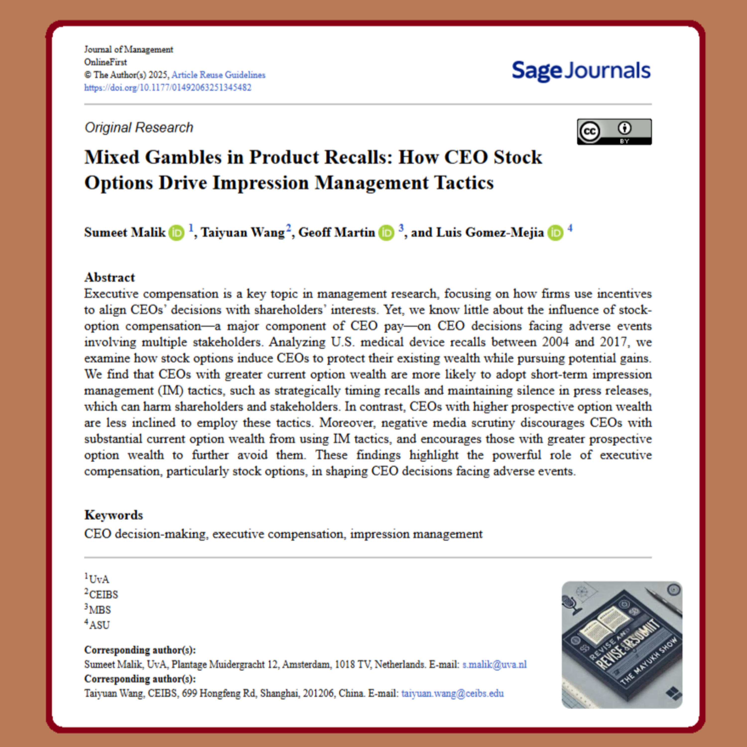 Mixed Gambles in Product Recalls (Malik et al 2025) | FT50 JoM episode artwork