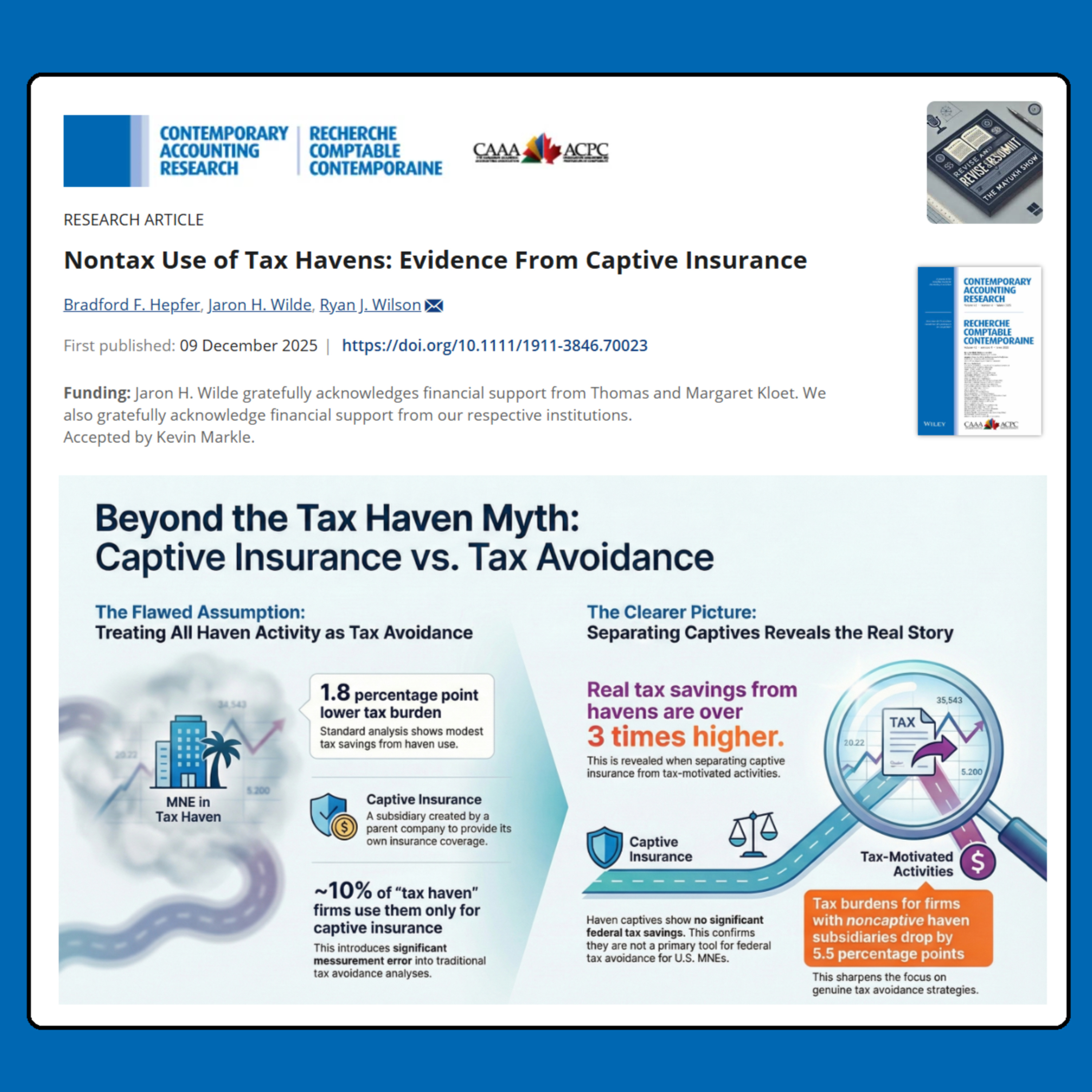 Nontax Use of Tax Havens (Hepfer et al. 2025) | FT50 CAR
