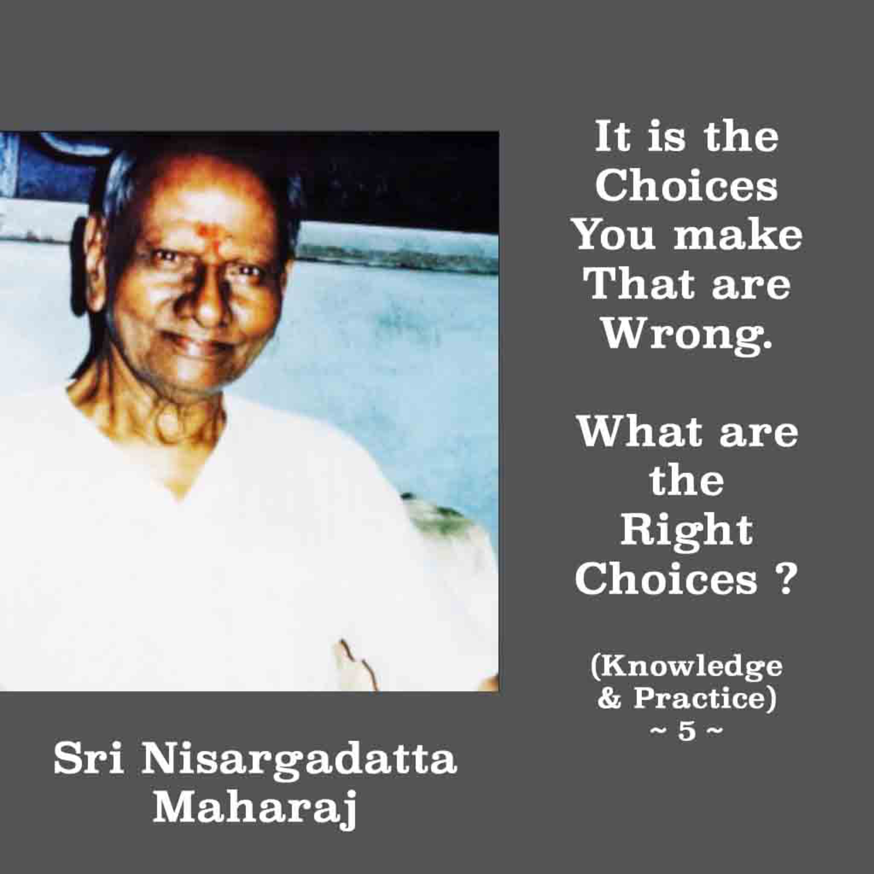 Nisargadatta Maharaj ~Knowledge & Practice (5)~ What Are The Right Choices In Life? See Description. episode artwork